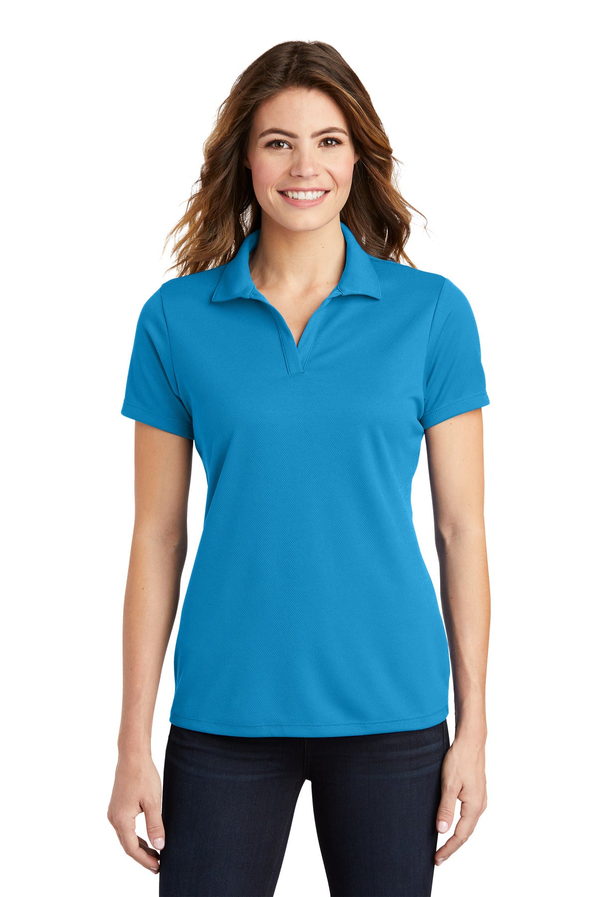 Sport-TekÂ® Women's PosiChargeÂ® RacerMeshÂ® Polo. LST640