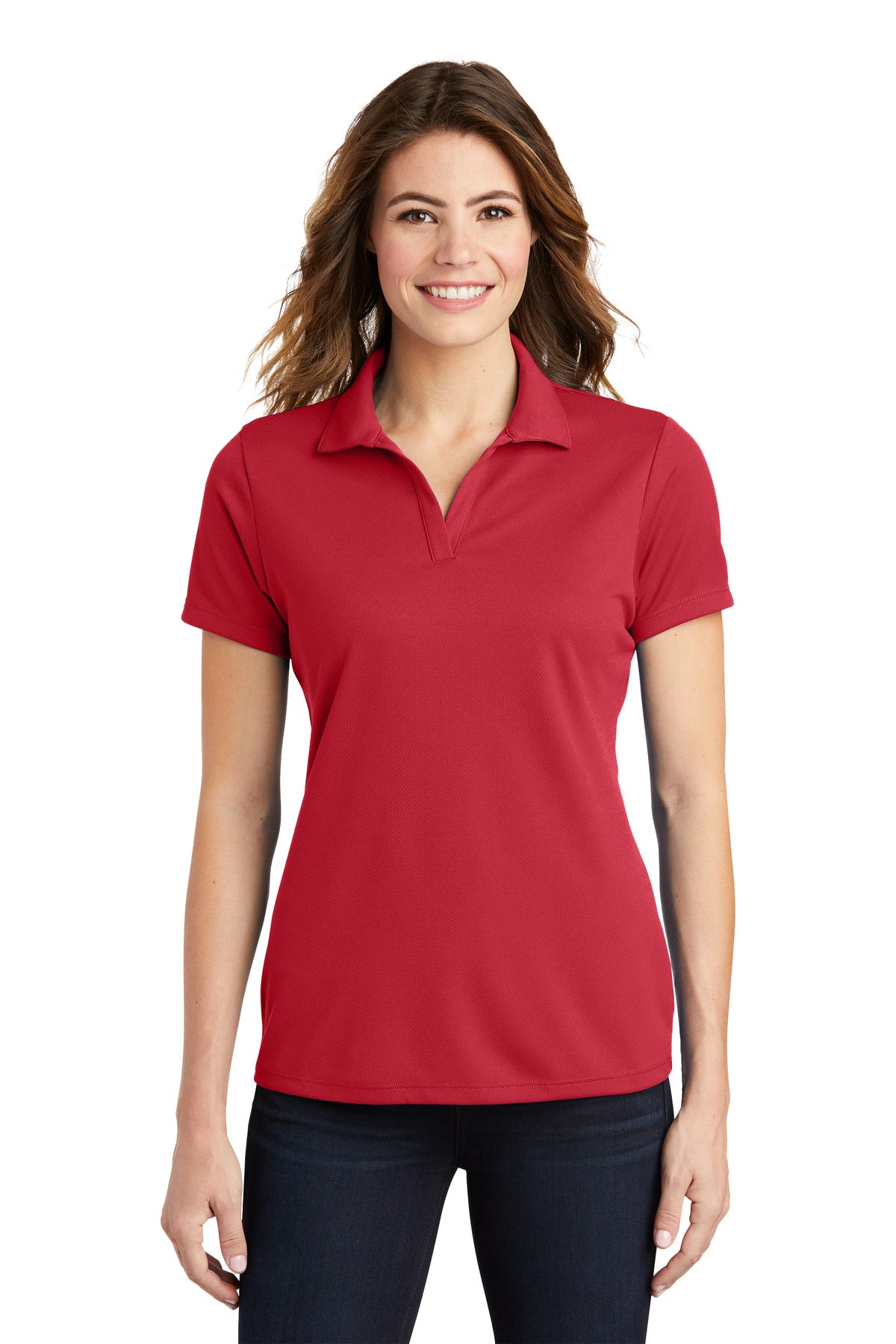 Sport-TekÂ® Women's PosiChargeÂ® RacerMeshÂ® Polo. LST640