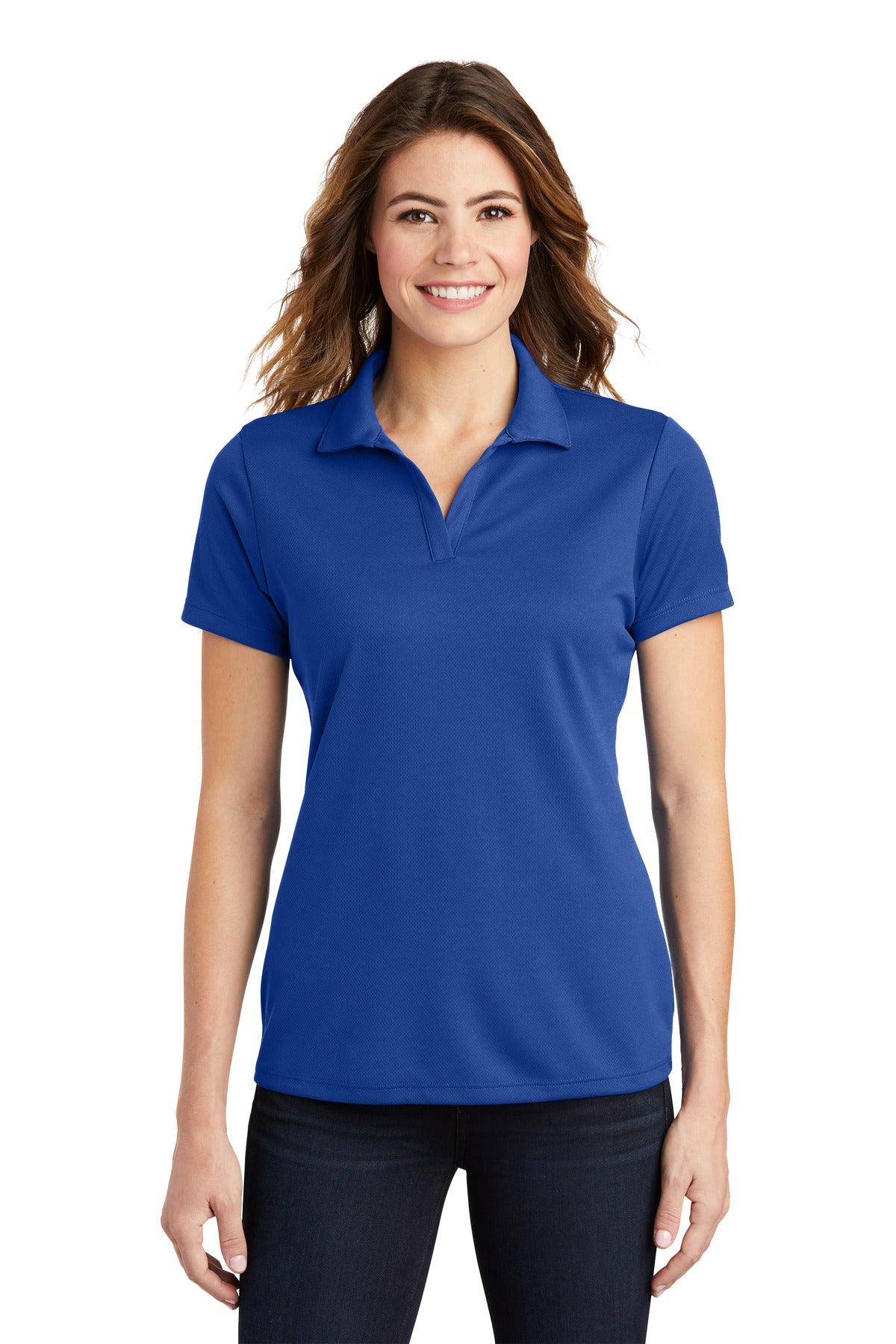 Sport-TekÂ® Women's PosiChargeÂ® RacerMeshÂ® Polo. LST640