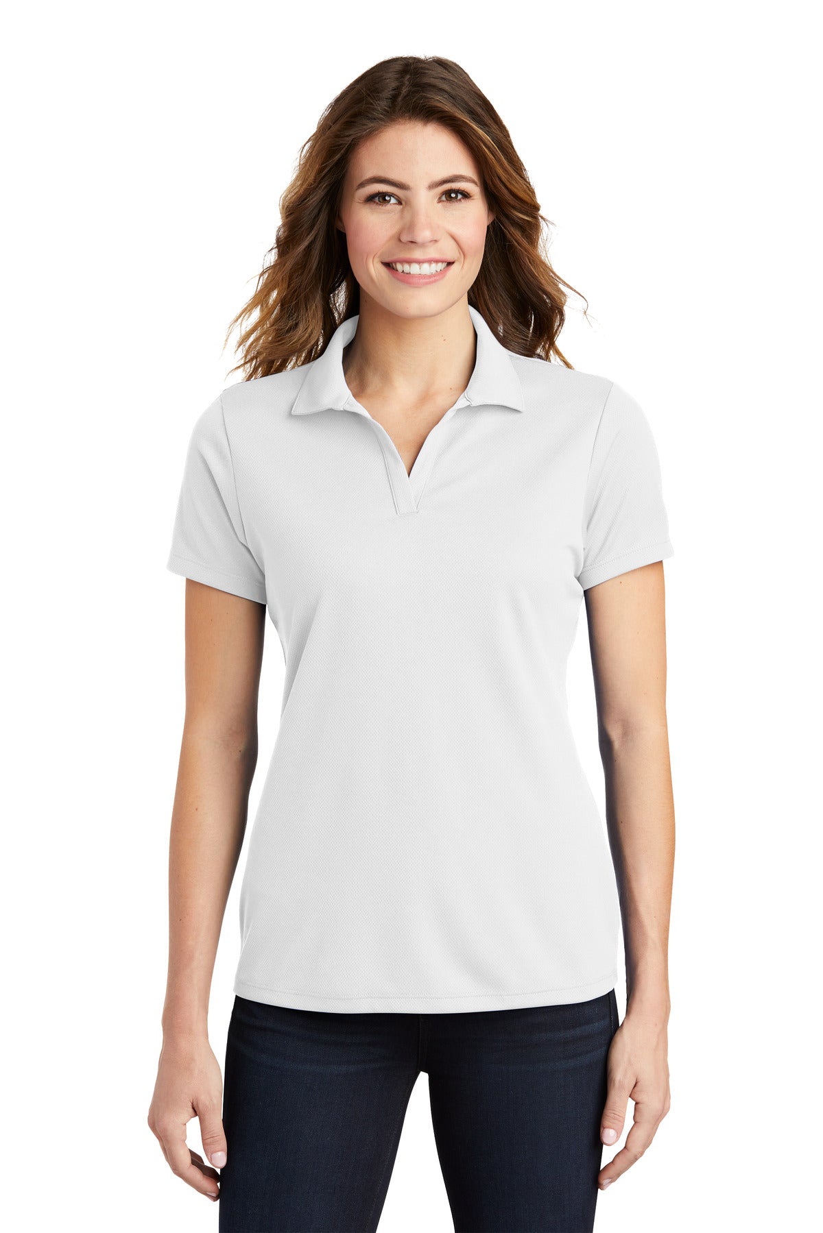 Sport-TekÂ® Women's PosiChargeÂ® RacerMeshÂ® Polo. LST640