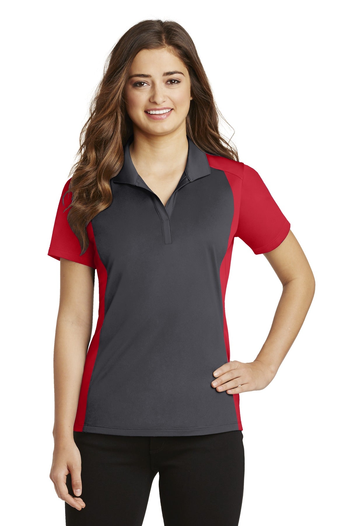 Sport-Tek? Women's Colorblock Micropique Sport-Wick? Polo. LST652