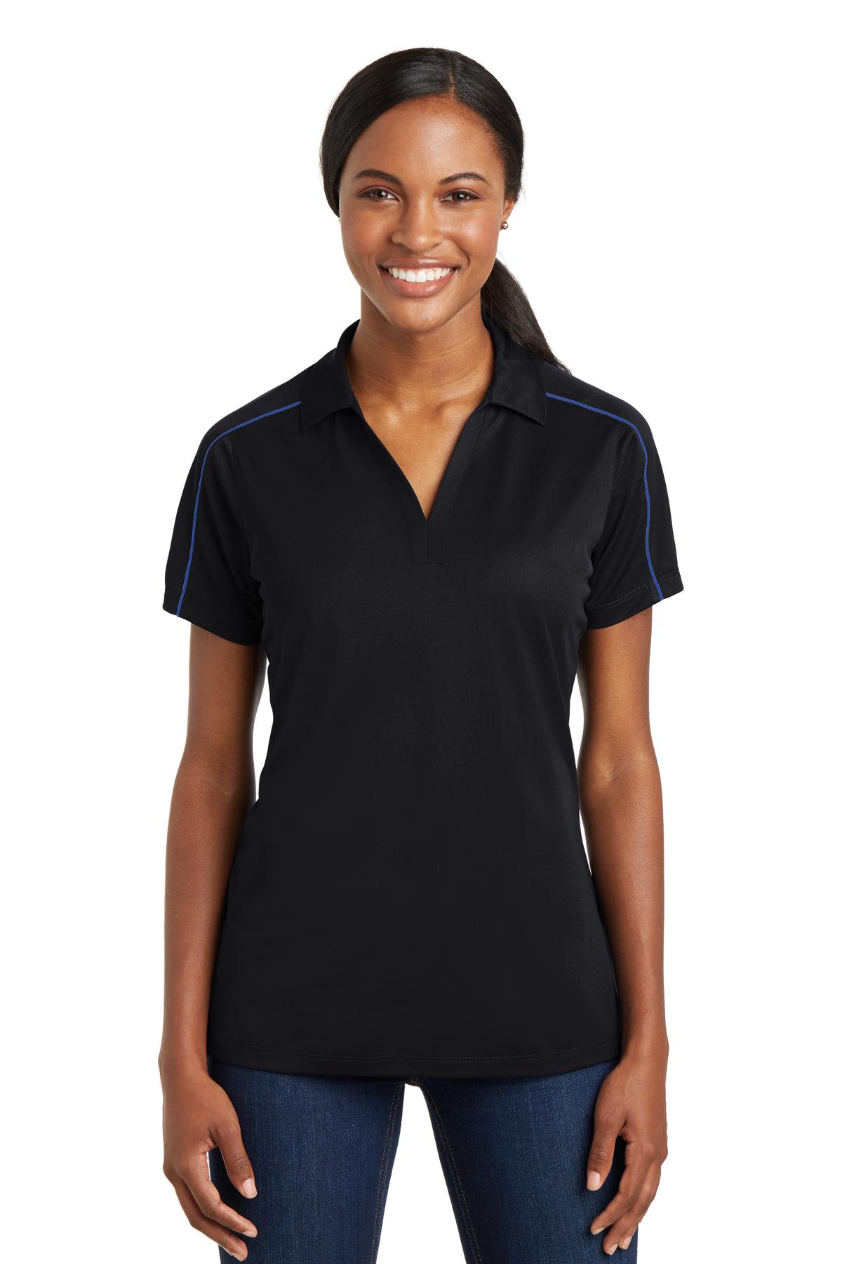 Sport-TekÂ® Women's Micropique Sport-WickÂ® Piped Polo. LST653