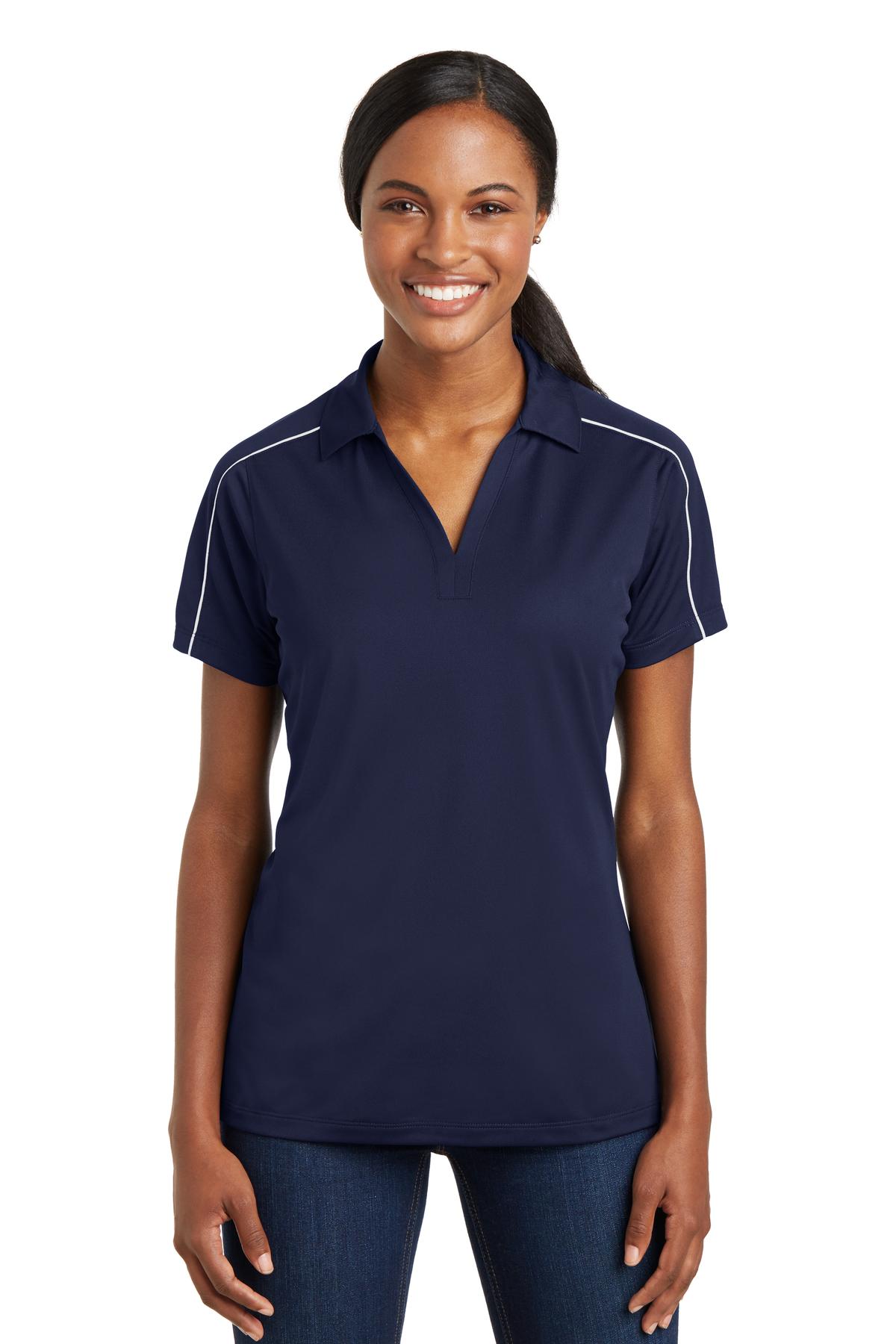 Sport-TekÂ® Women's Micropique Sport-WickÂ® Piped Polo. LST653