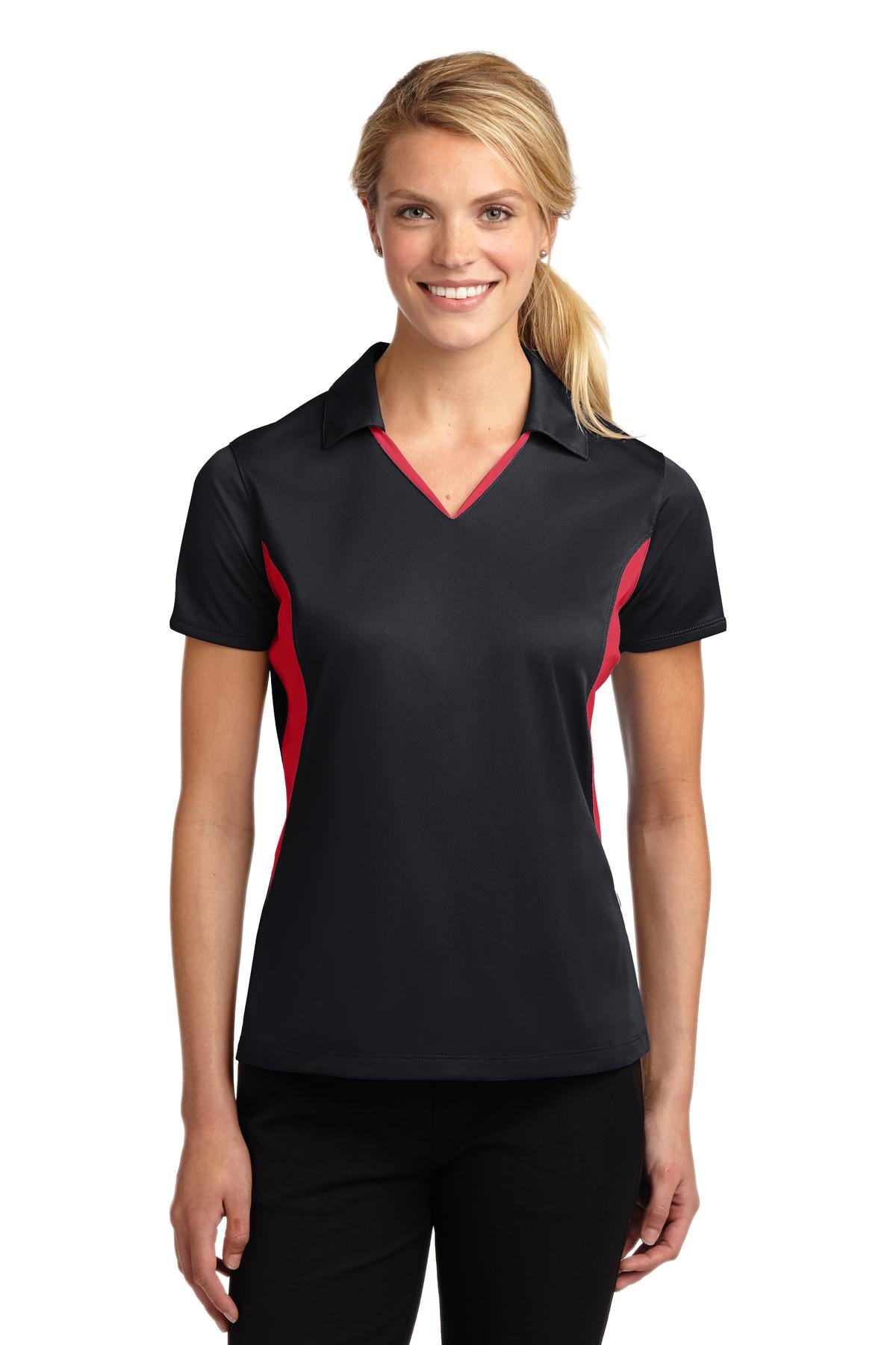 Sport-Tek? Women's Side Blocked Micropique Sport-Wick? Polo. LST655