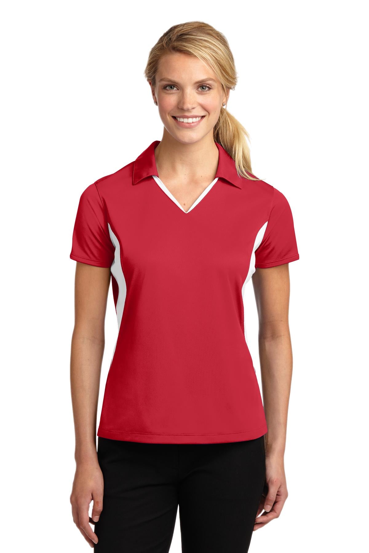 Sport-Tek? Women's Side Blocked Micropique Sport-Wick? Polo. LST655