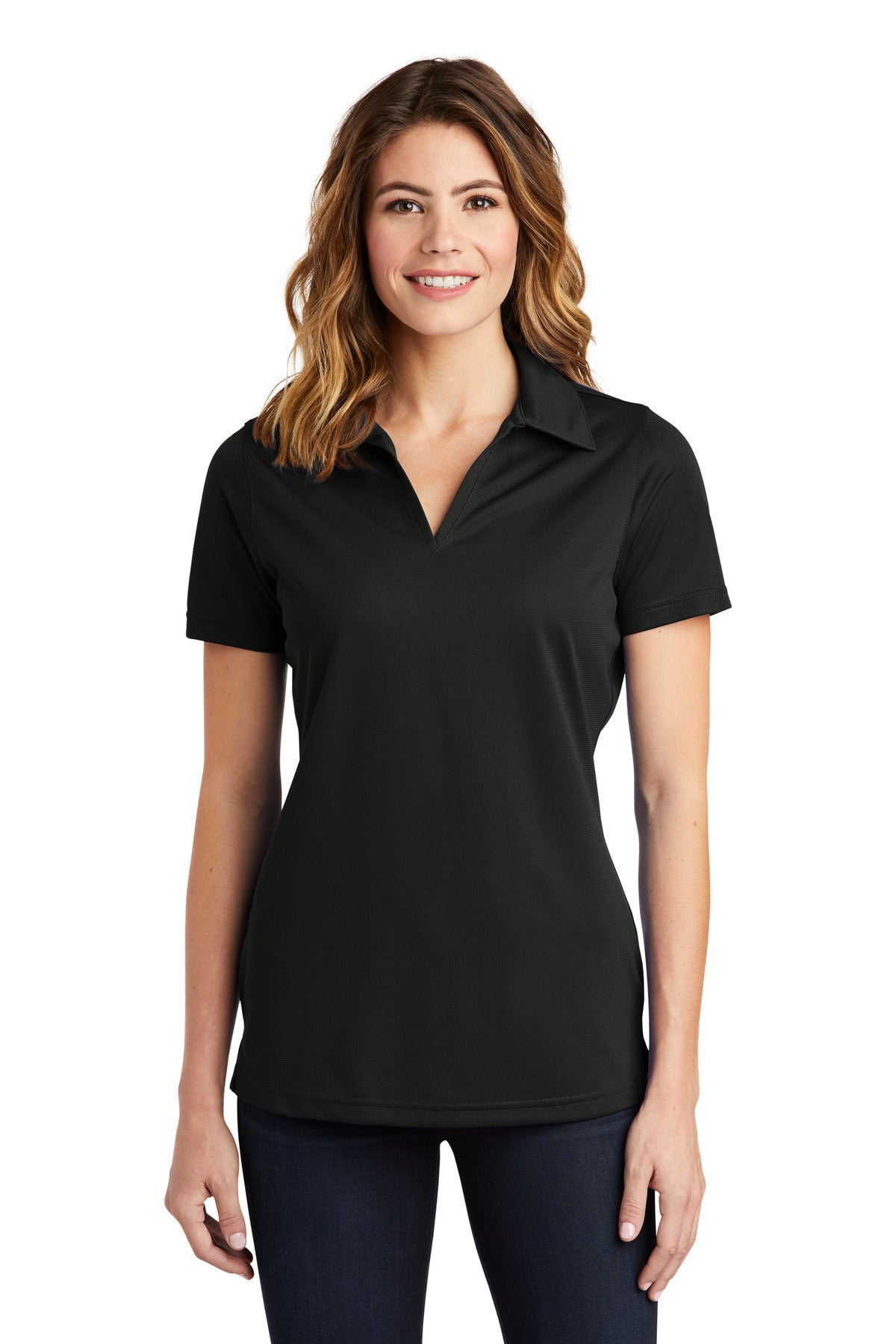 Sport-TekÂ® Women's PosiChargeÂ® Active Textured Polo. LST690