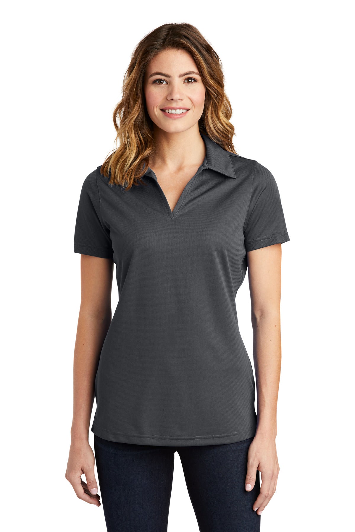 Sport-TekÂ® Women's PosiChargeÂ® Active Textured Polo. LST690