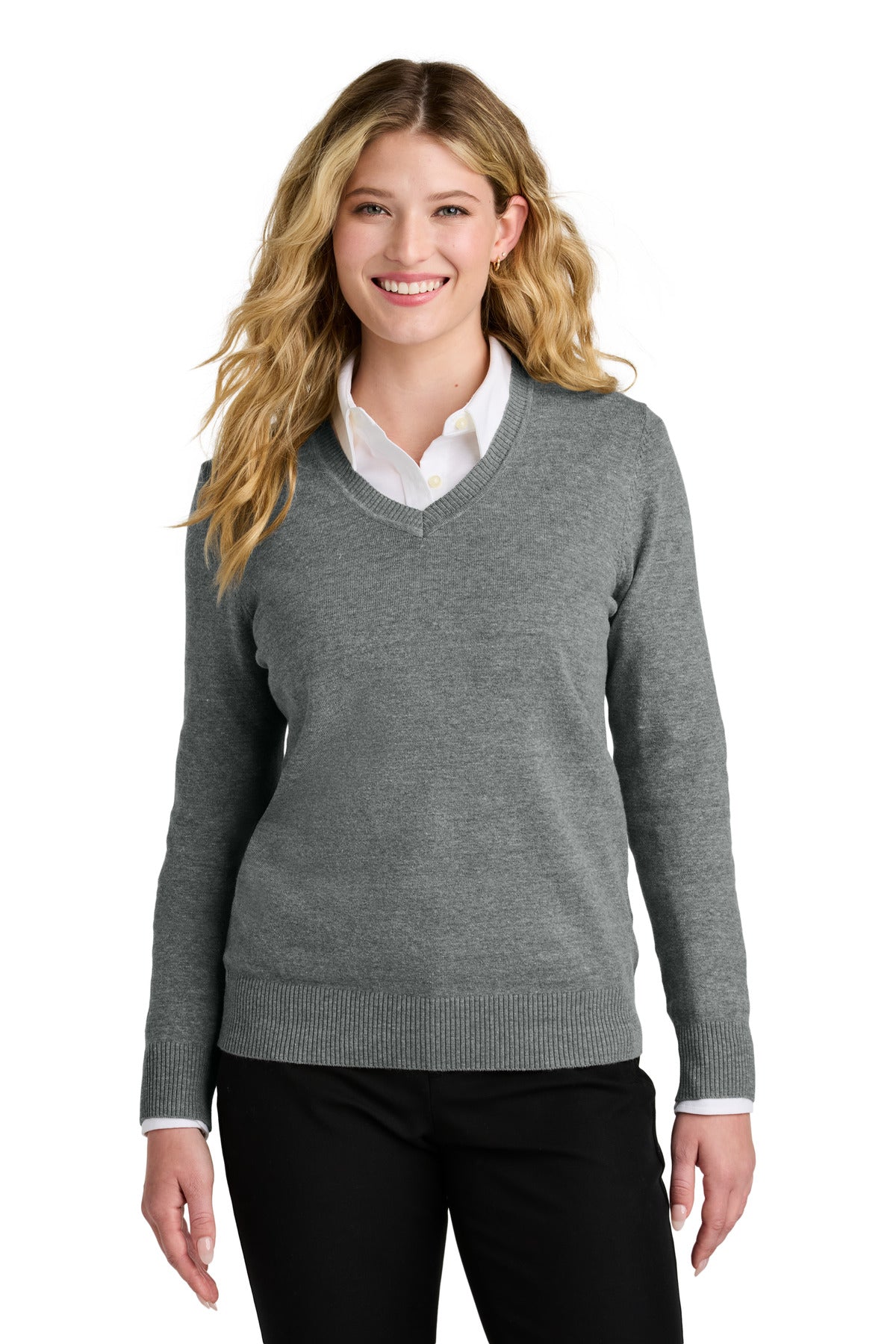 Port AuthorityÂ® Women's Easy Care V-Neck Sweater LSW2850