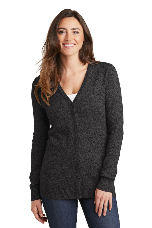 Port Authority Â® Women's Marled Cardigan Sweater. LSW415