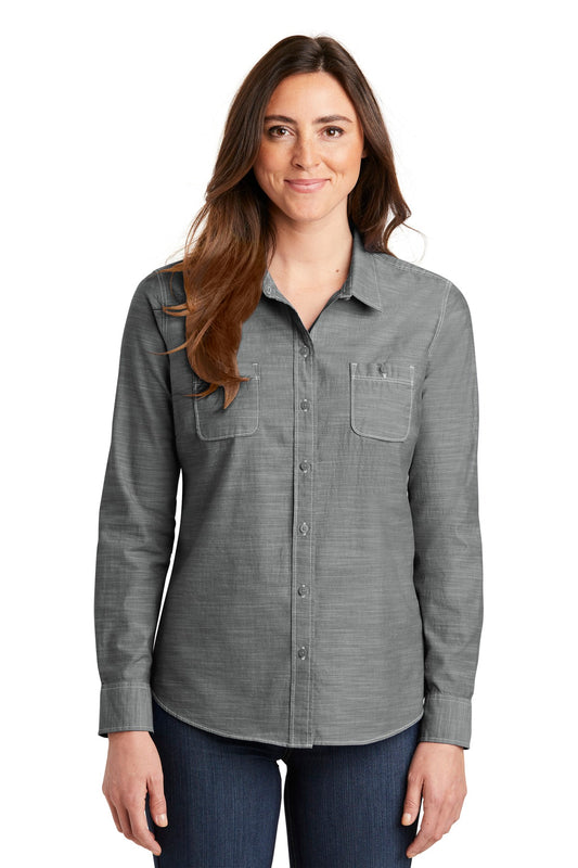 Port AuthorityÂ® Women's Slub Chambray Shirt. LW380