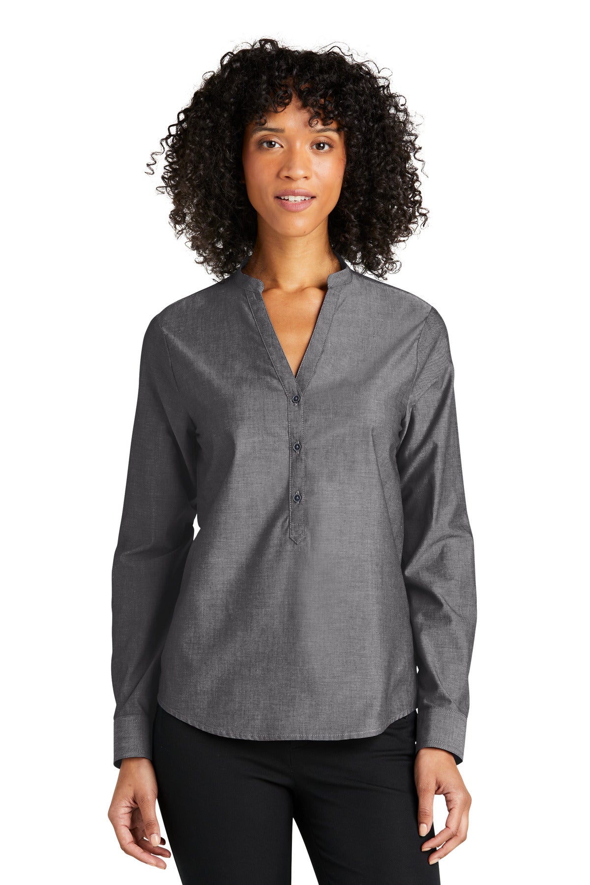 Port AuthorityÂ® Women's Long Sleeve Chambray Easy Care Shirt LW382