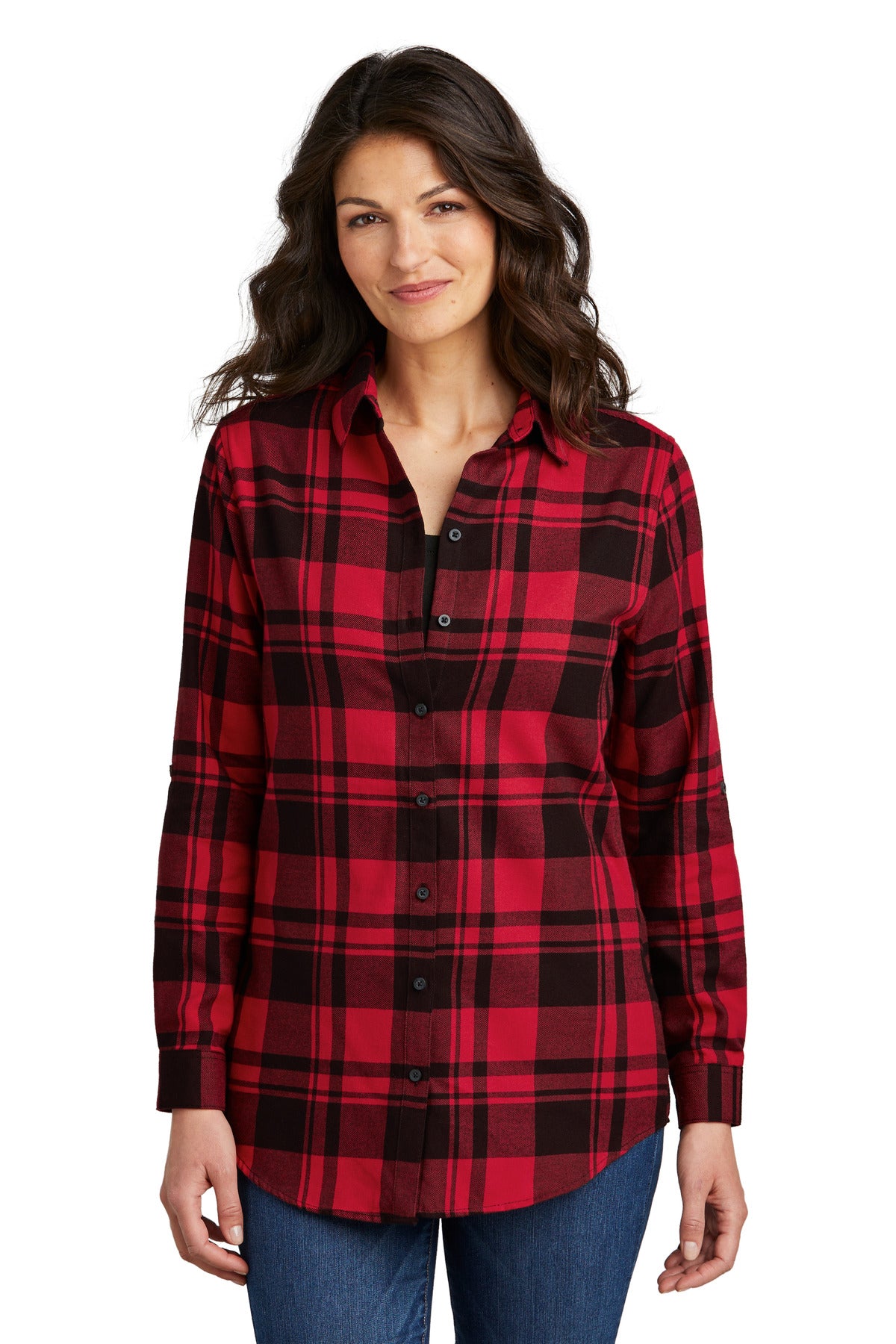 Port AuthorityÂ® Women's Plaid Flannel Tunic . LW668