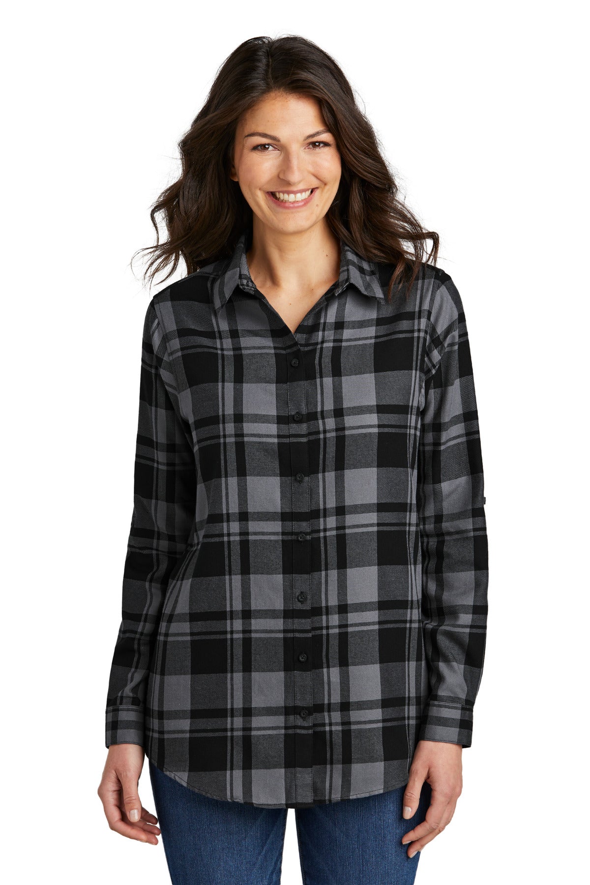 Port AuthorityÂ® Women's Plaid Flannel Tunic . LW668