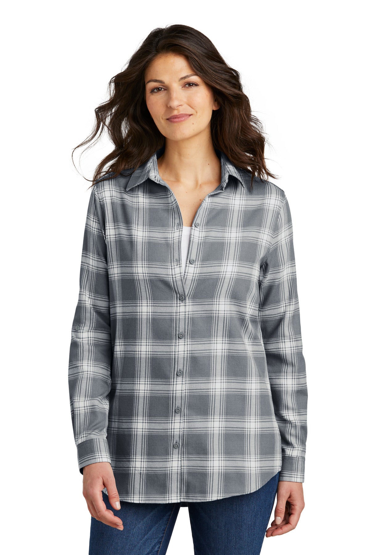 Port AuthorityÂ® Women's Plaid Flannel Tunic . LW668