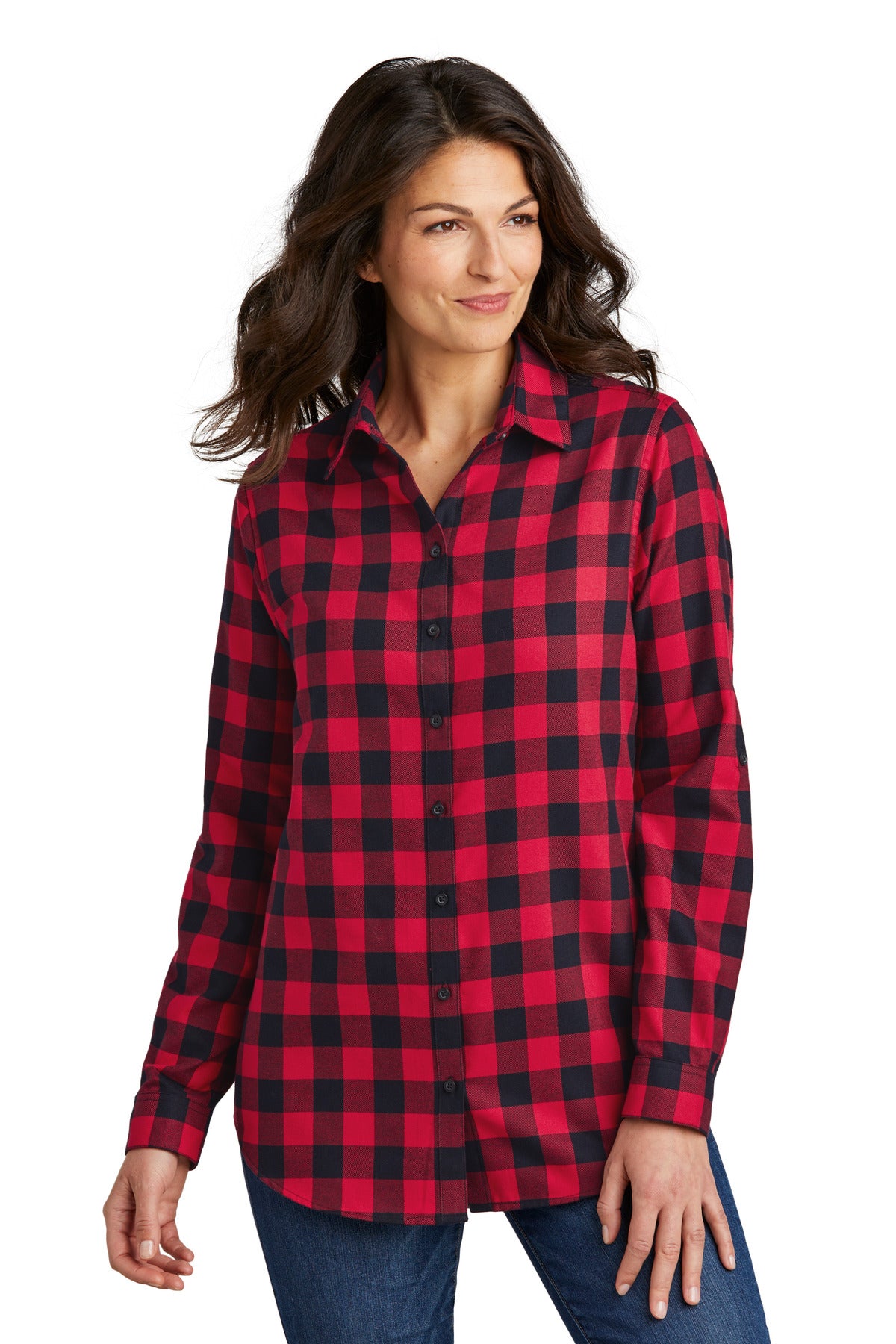 Port AuthorityÂ® Women's Plaid Flannel Tunic . LW668