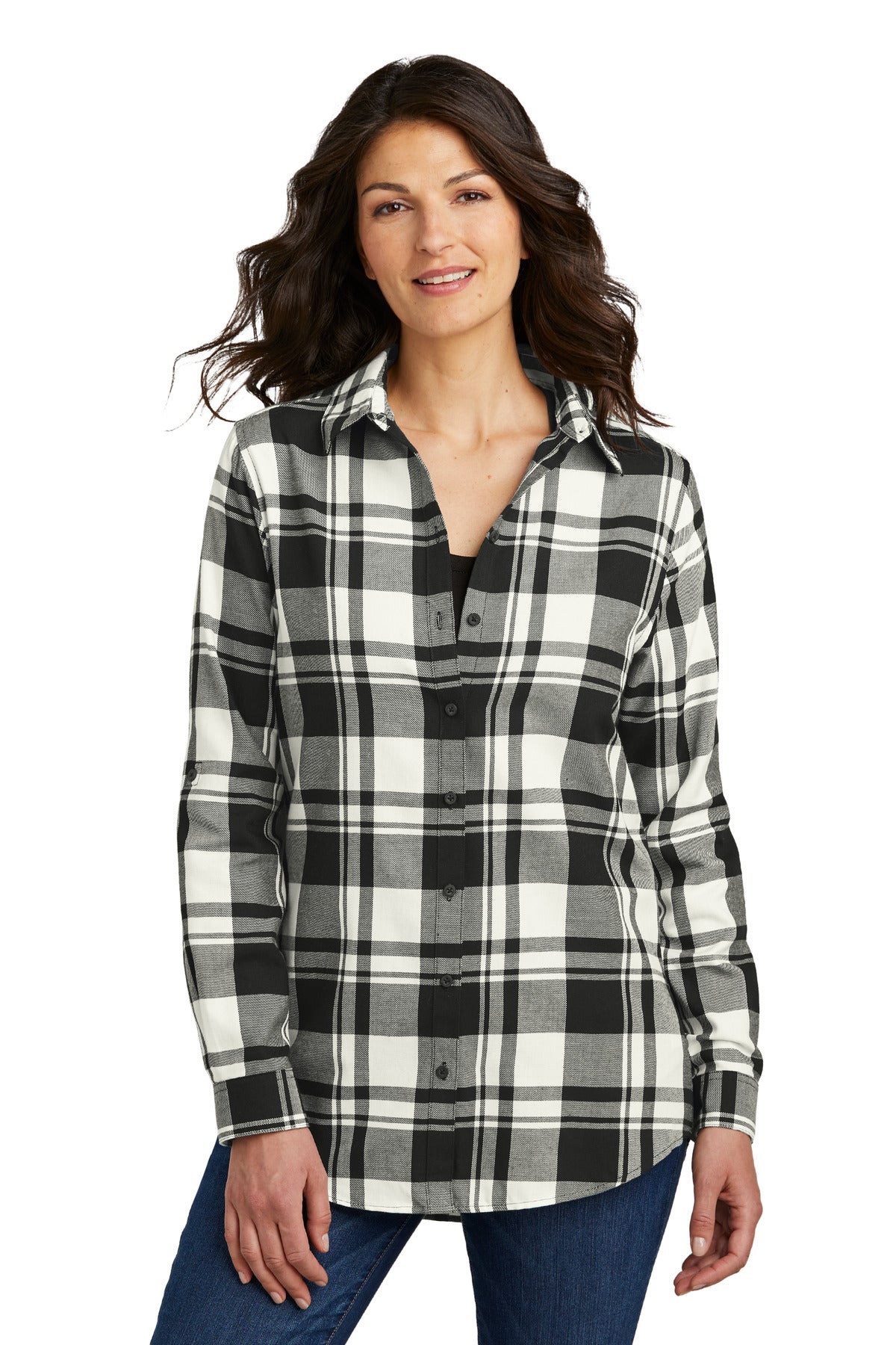 Port AuthorityÂ® Women's Plaid Flannel Tunic . LW668