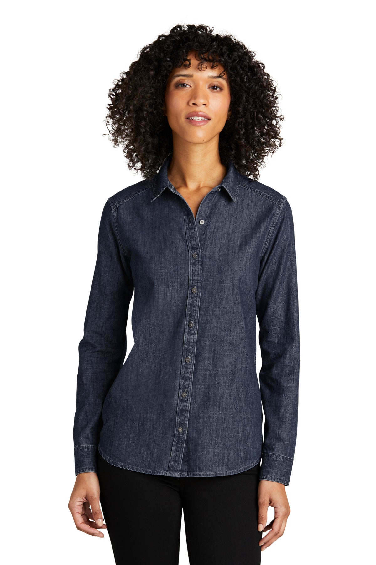 Port AuthorityÂ® Women's Long Sleeve Perfect Denim Shirt LW676