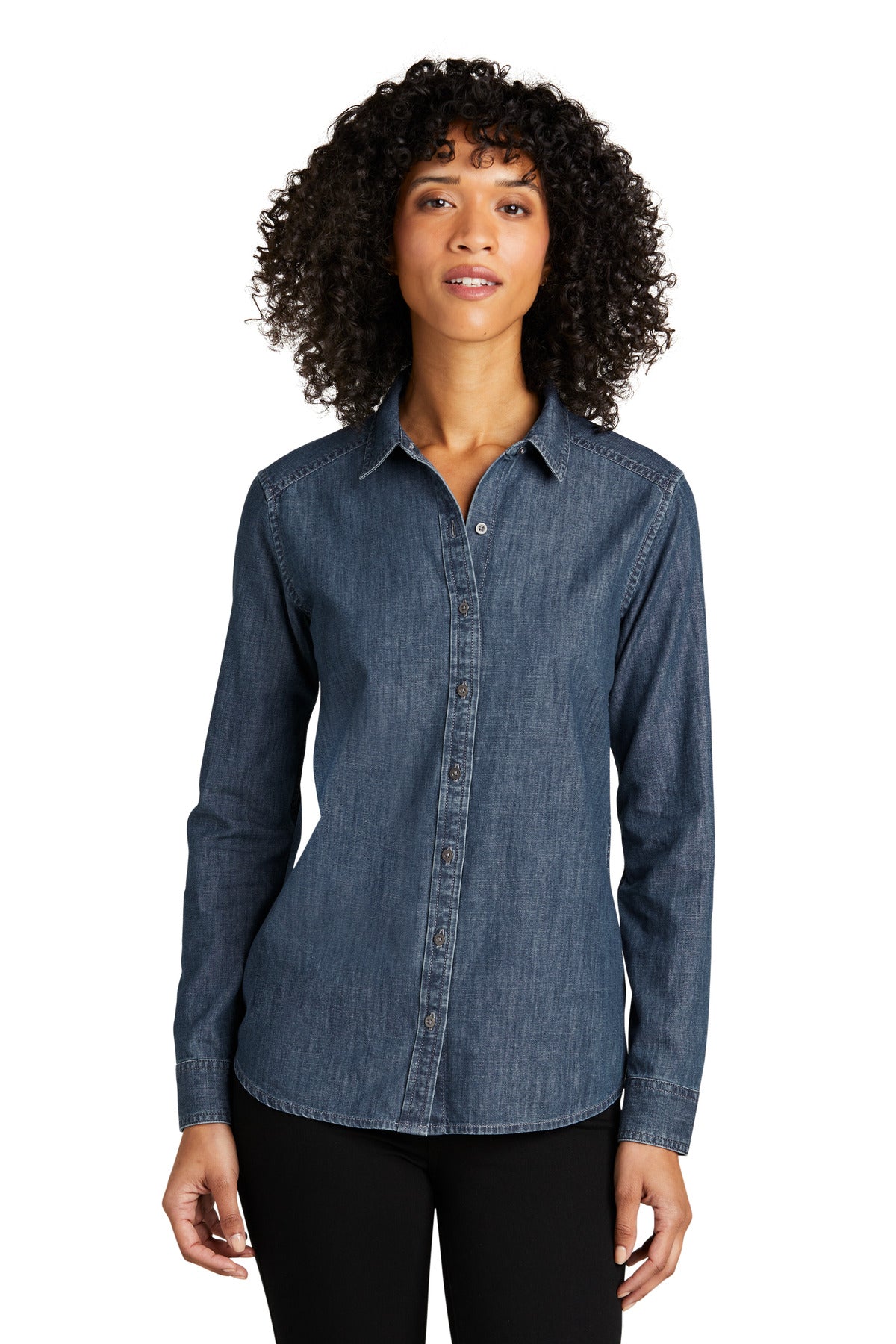 Port AuthorityÂ® Women's Long Sleeve Perfect Denim Shirt LW676