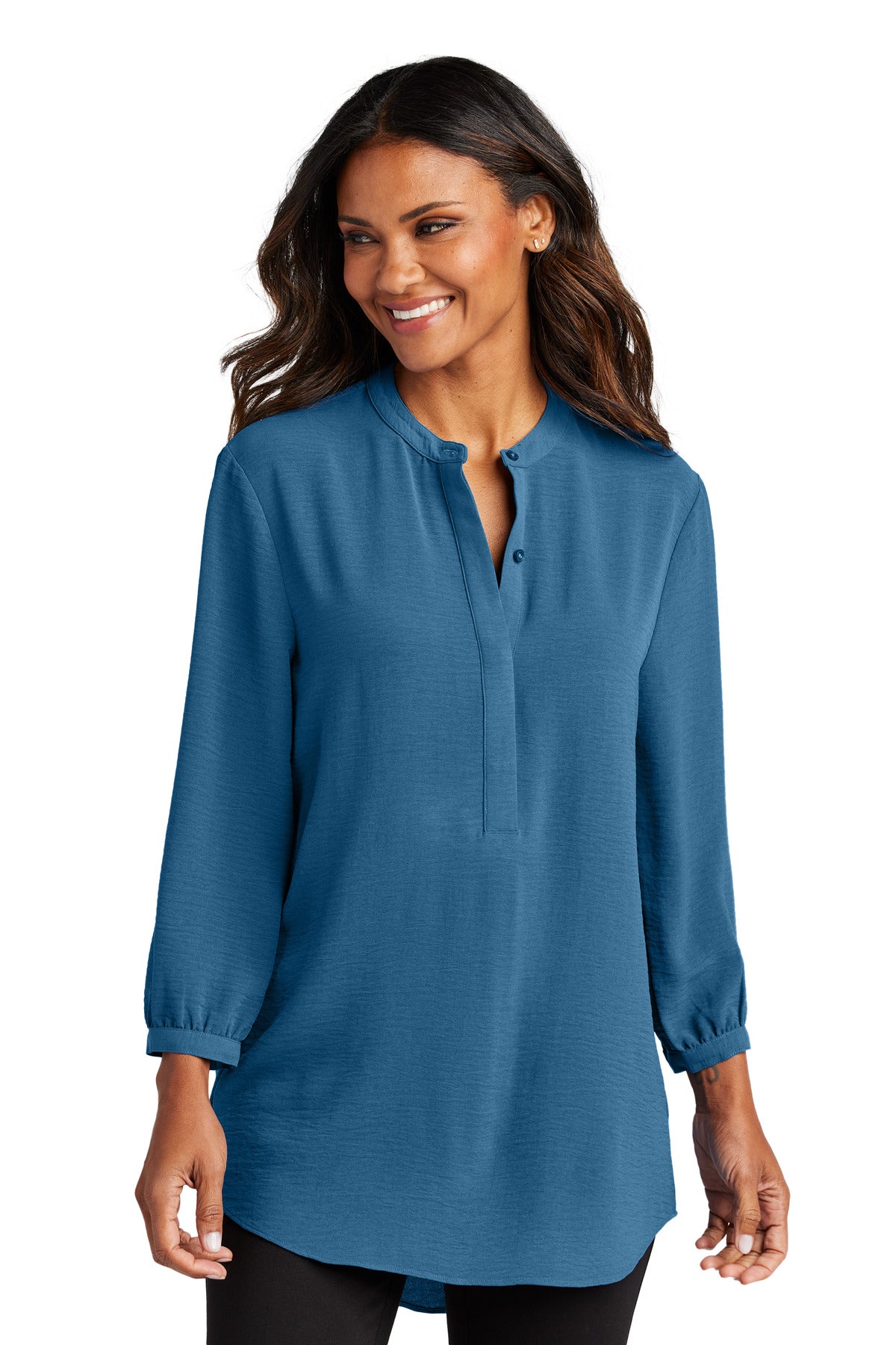 Port Authority? Women's 3/4-Sleeve Textured Crepe Tunic LW713