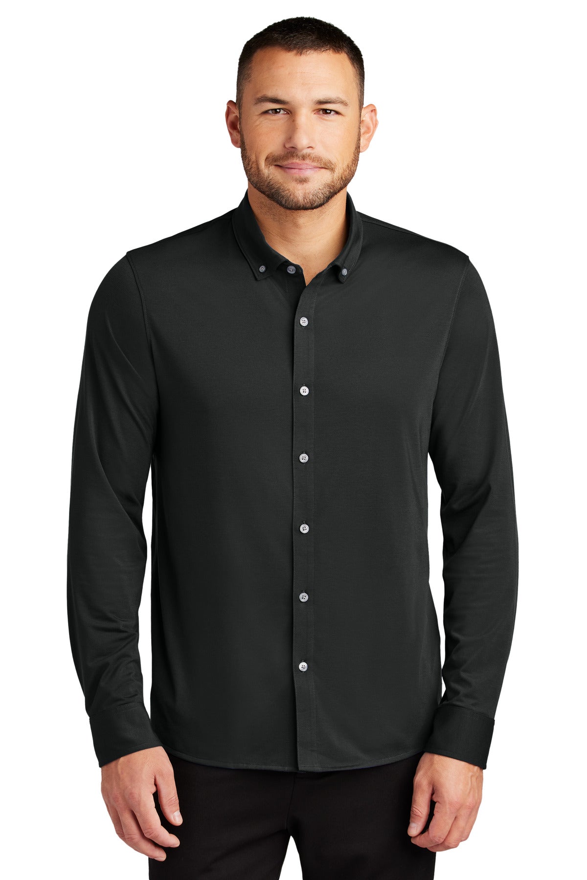 Mercer+MettleÂ® Stretch Jersey Long Sleeve Shirt MM1018