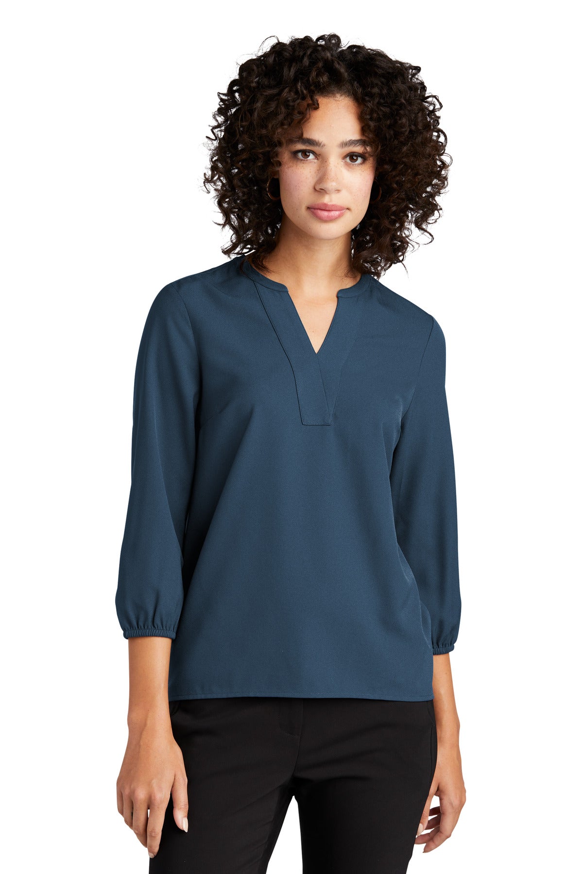 Mercer+MettleÂ® Women's Stretch Crepe 3/4-Sleeve Blouse MM2011