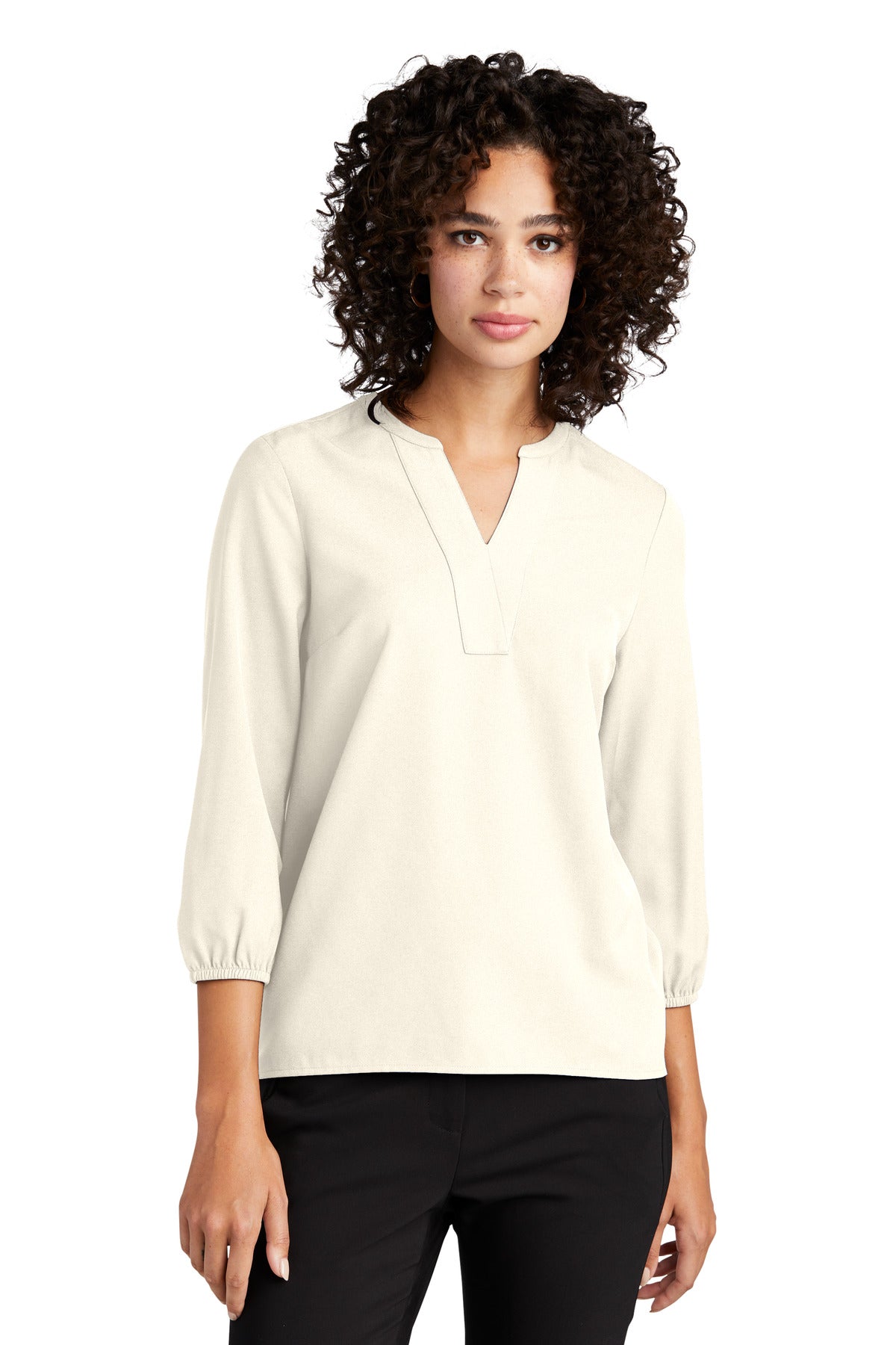 Mercer+MettleÂ® Women's Stretch Crepe 3/4-Sleeve Blouse MM2011