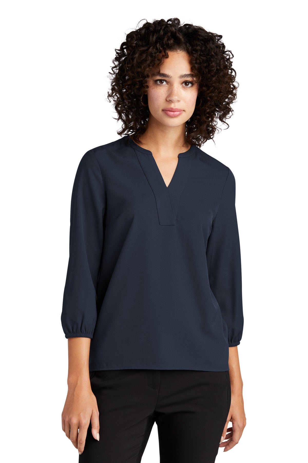 Mercer+MettleÂ® Women's Stretch Crepe 3/4-Sleeve Blouse MM2011