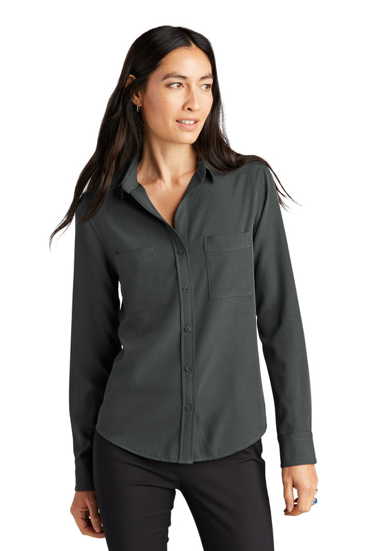 Mercer+MettleÂ® Women's Stretch Crepe Long Sleeve Camp MM2013