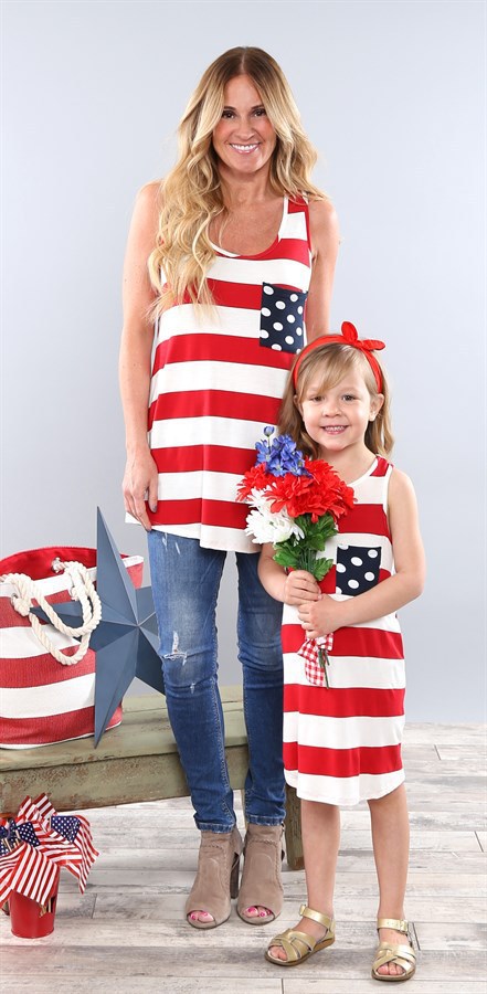 Matching Family Clothing Fashion New Mother Daughter Striped Vest Dresses Summer T-shirt Girls Dress Casual Family Kids Clothes