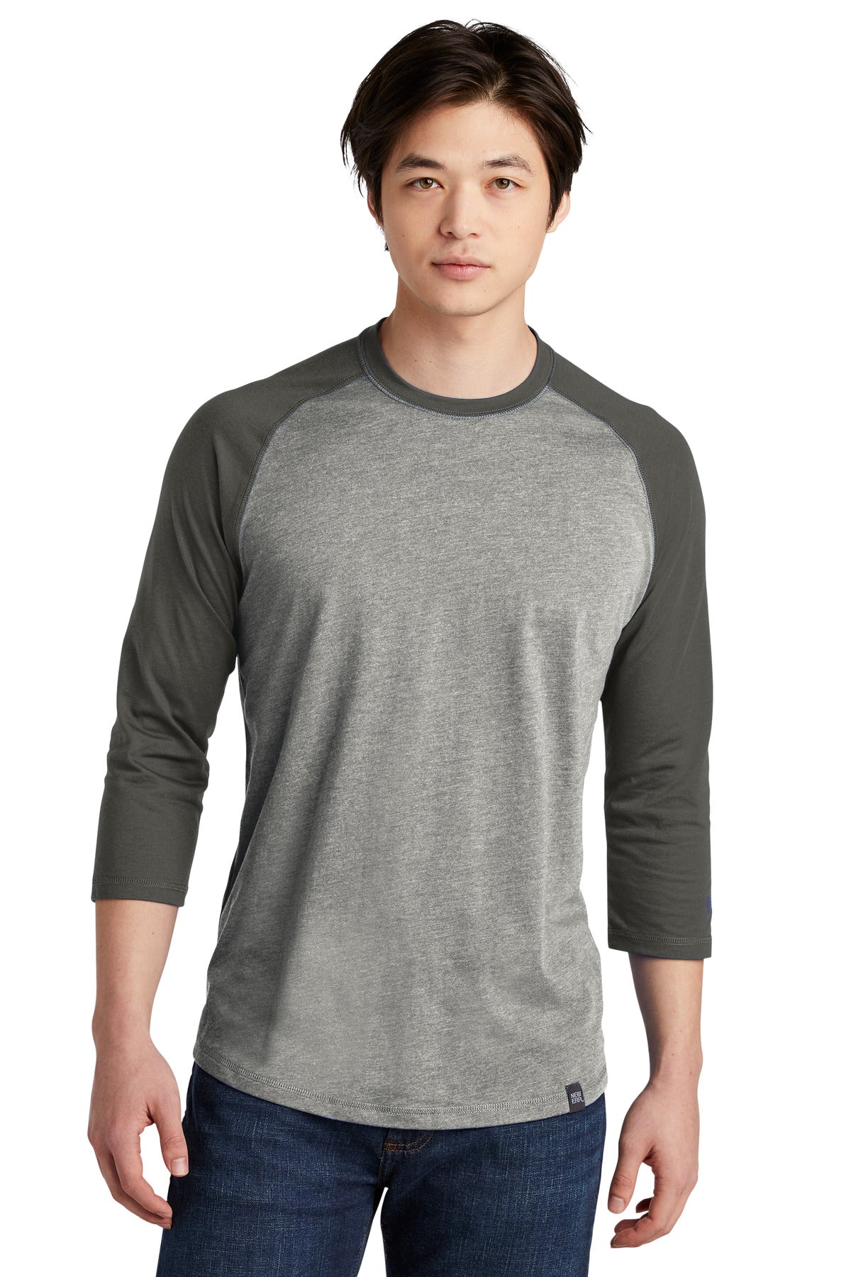 New Era Â® Heritage Blend 3/4-Sleeve Baseball Raglan Tee. NEA104