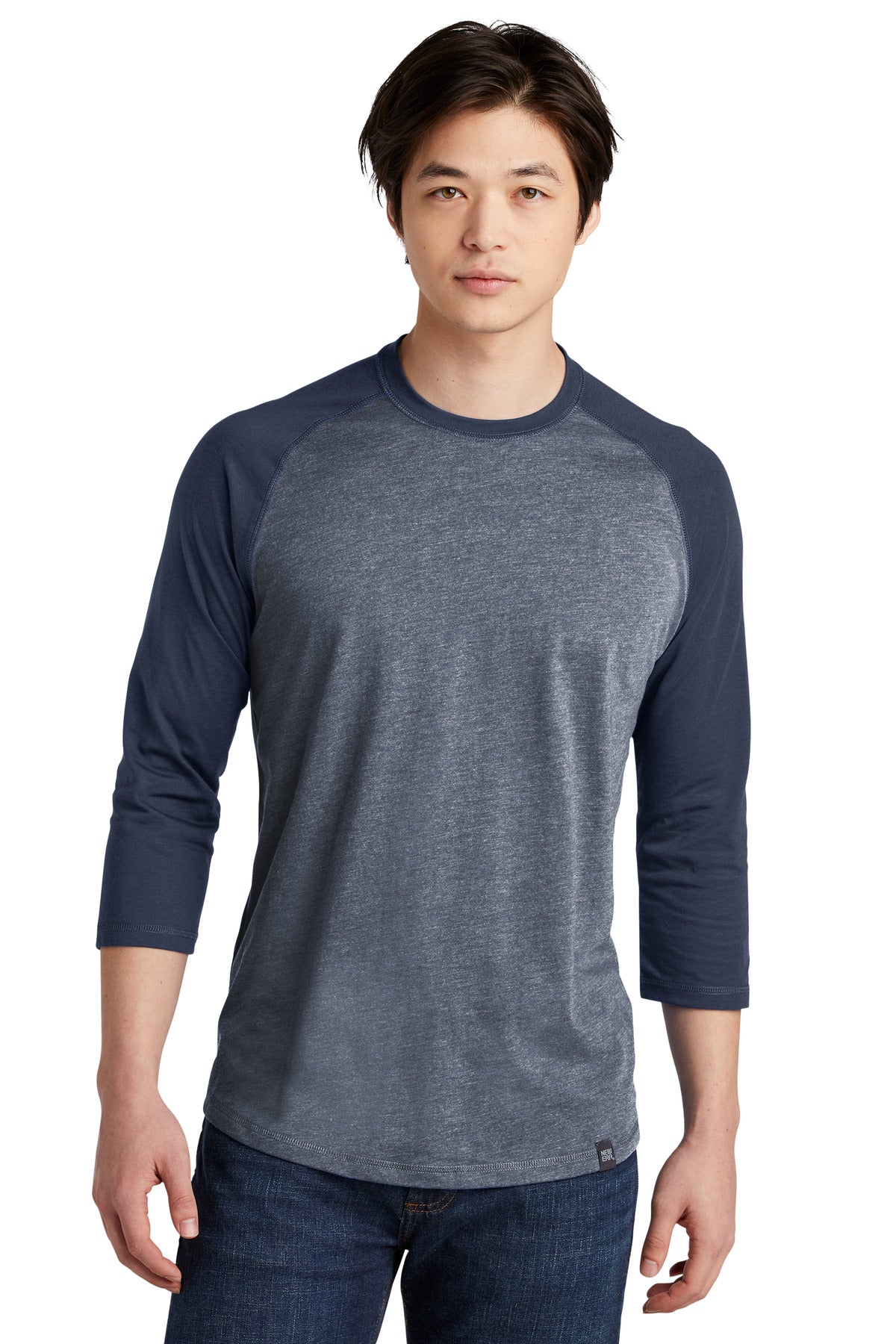 New Era Â® Heritage Blend 3/4-Sleeve Baseball Raglan Tee. NEA104