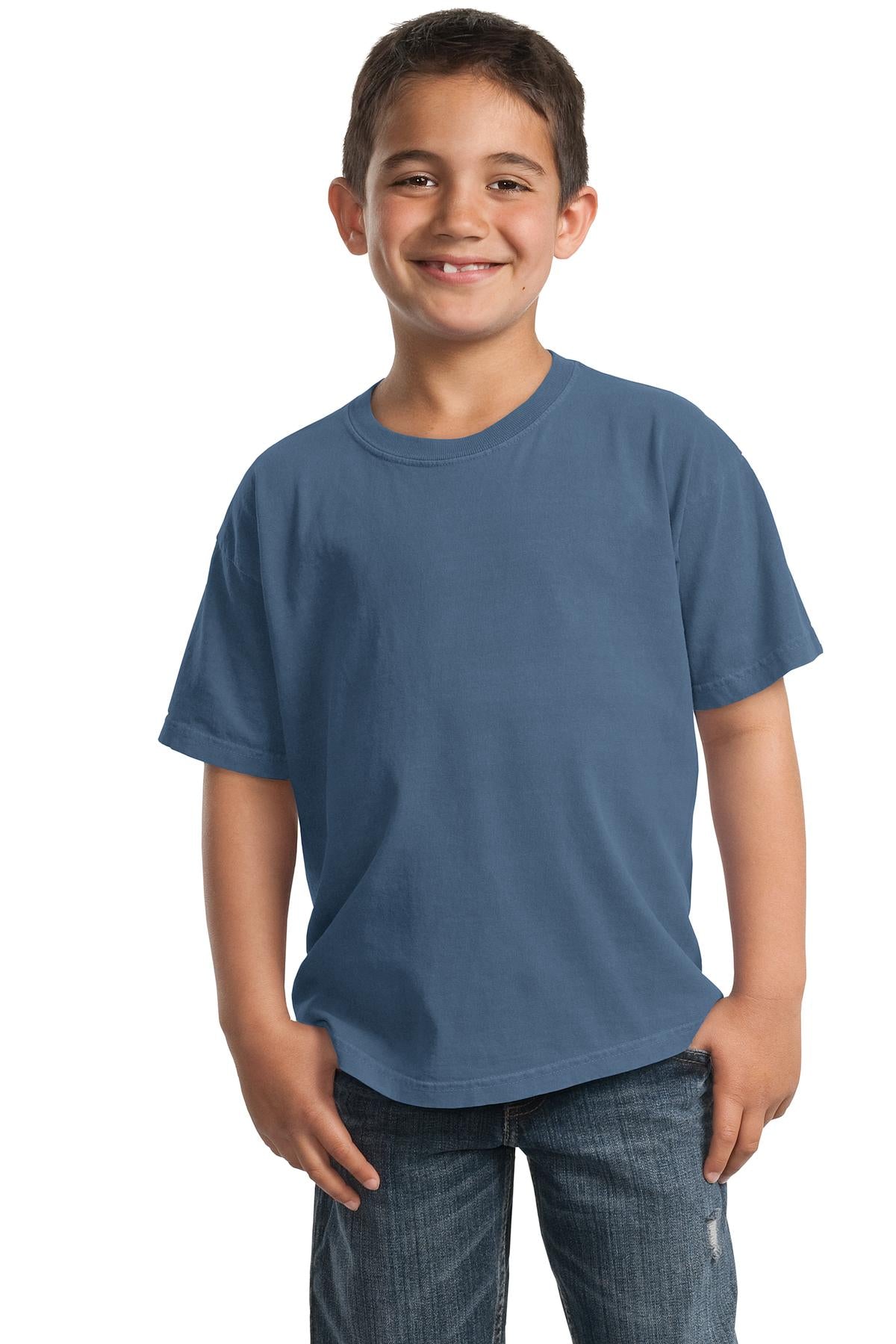 Port & CompanyÂ® Youth Beach WashÂ® Garment-Dyed Tee. PC099Y