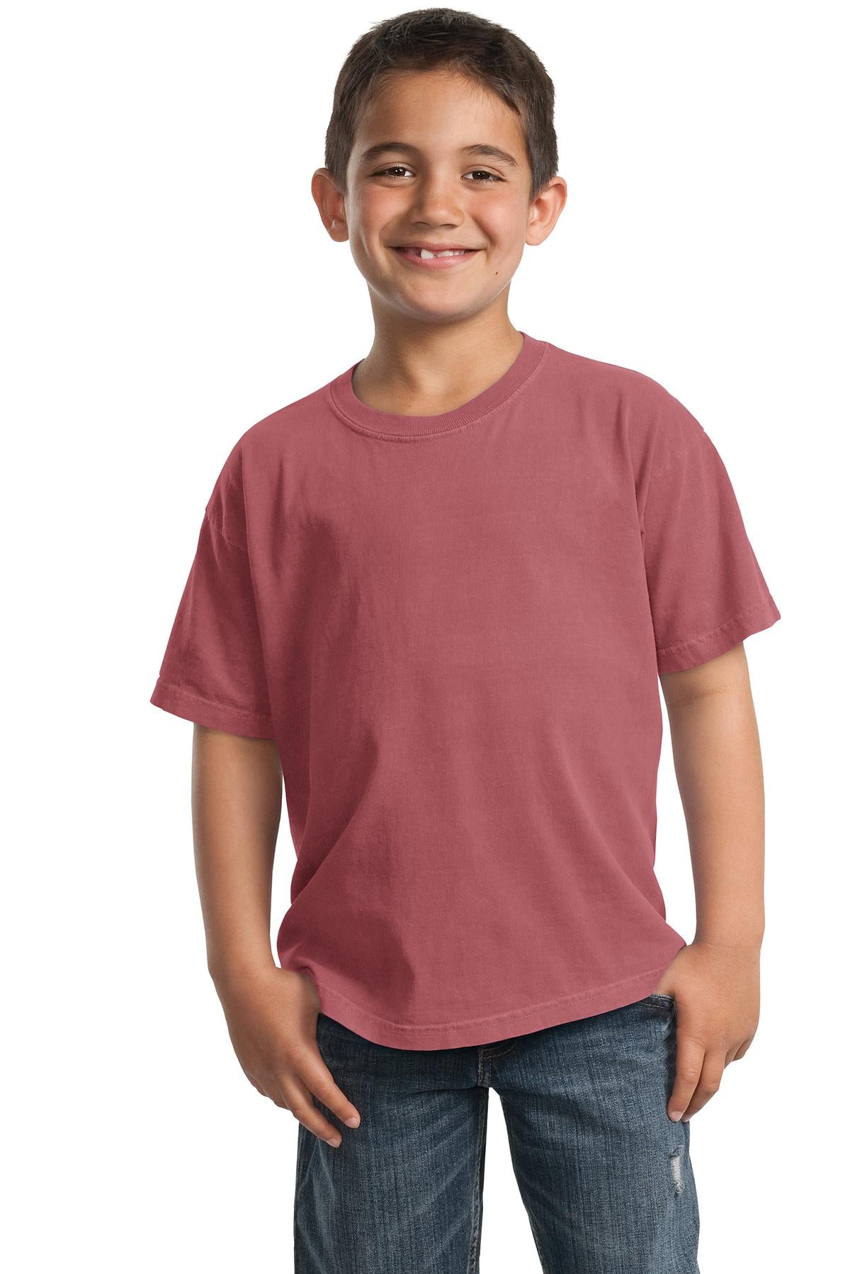 Port & CompanyÂ® Youth Beach WashÂ® Garment-Dyed Tee. PC099Y