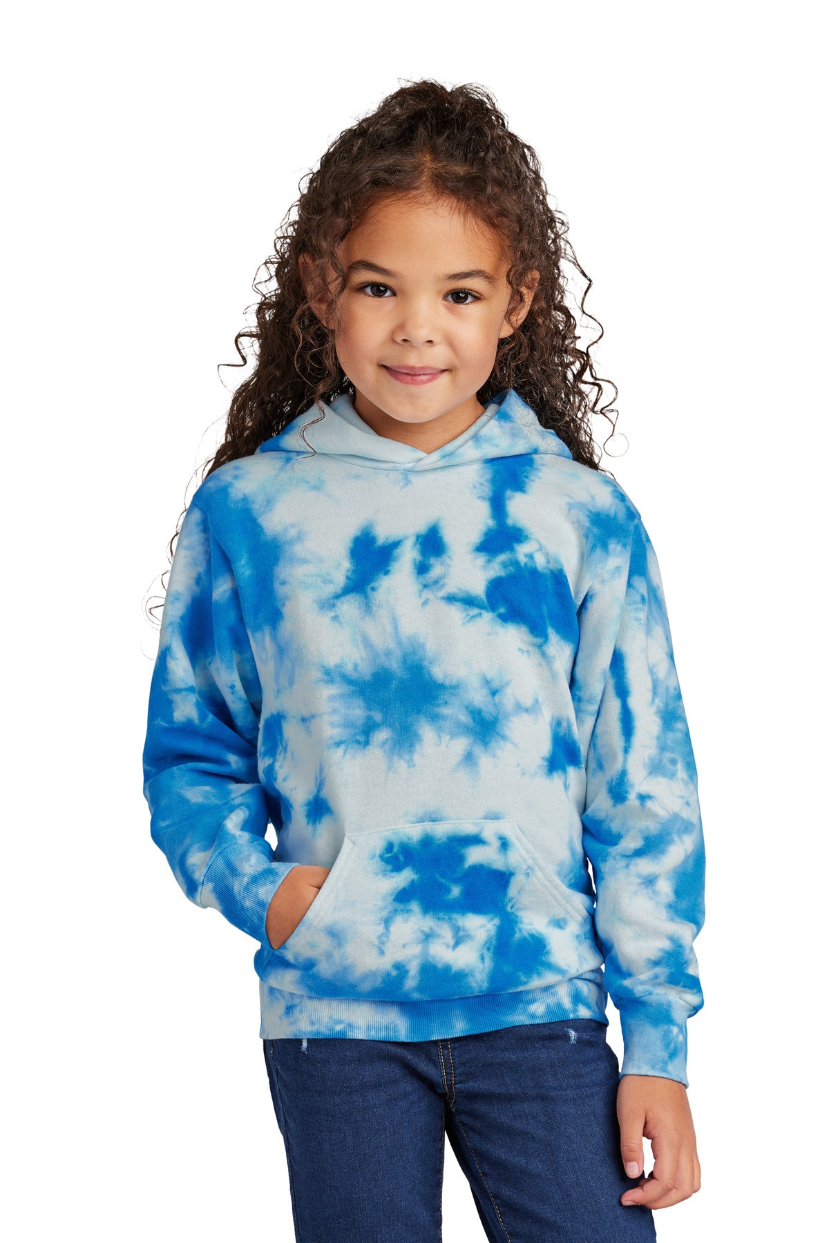 Port & Company? Youth Crystal Tie-Dye Pullover Hoodie PC144Y