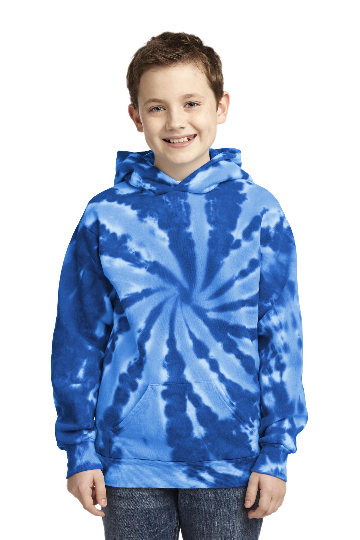 Port & Company? Youth Tie-Dye Pullover Hooded Sweatshirt. PC146Y