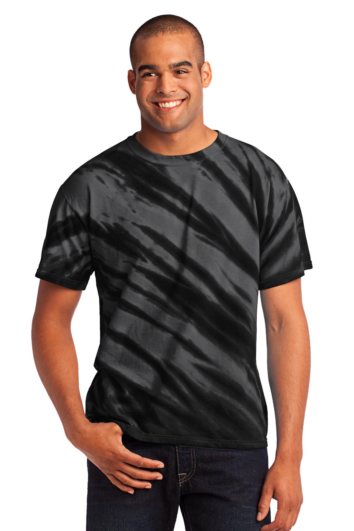 Port & CompanyÂ® - Tiger Stripe Tie-Dye Tee. PC148