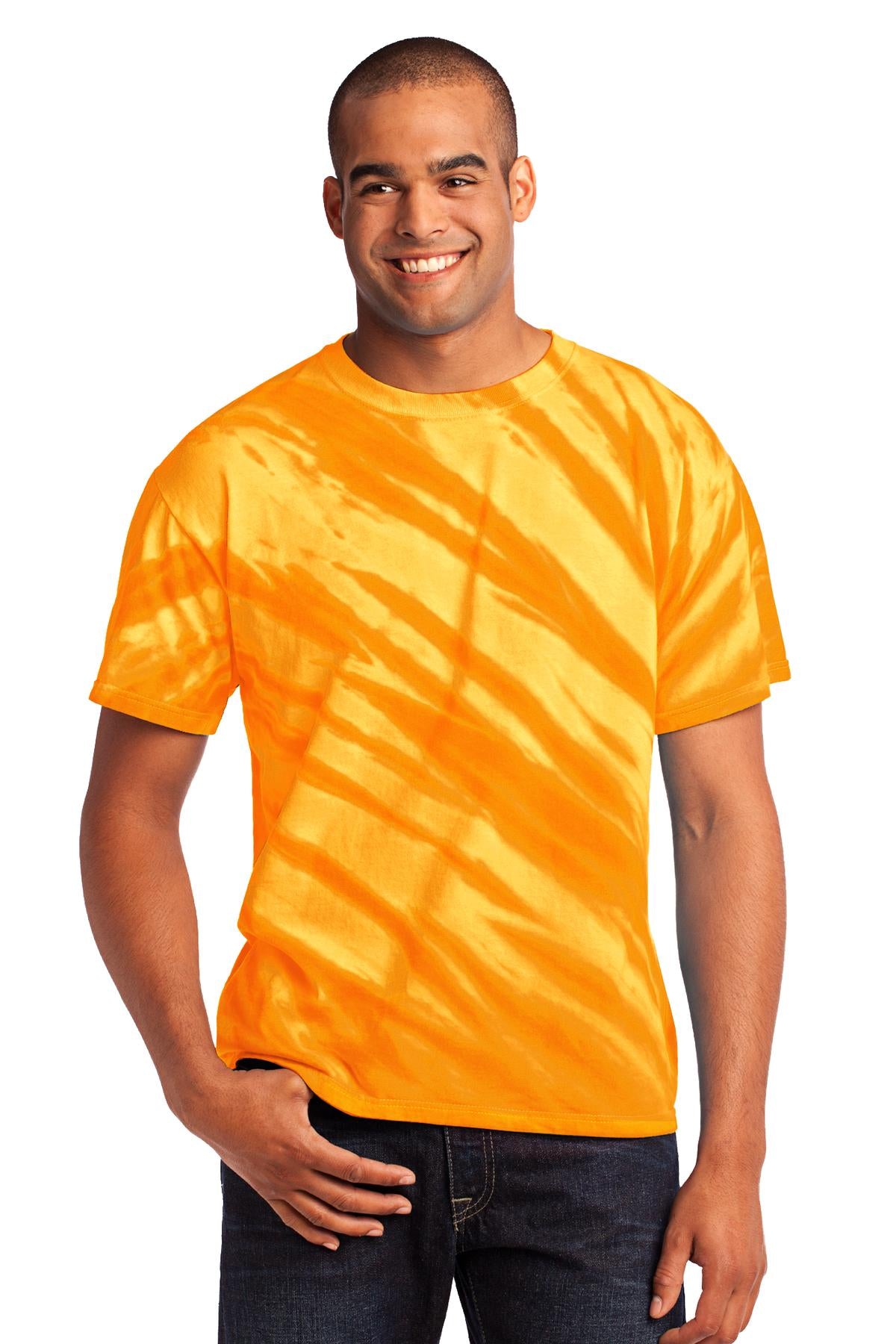 Port & CompanyÂ® - Tiger Stripe Tie-Dye Tee. PC148