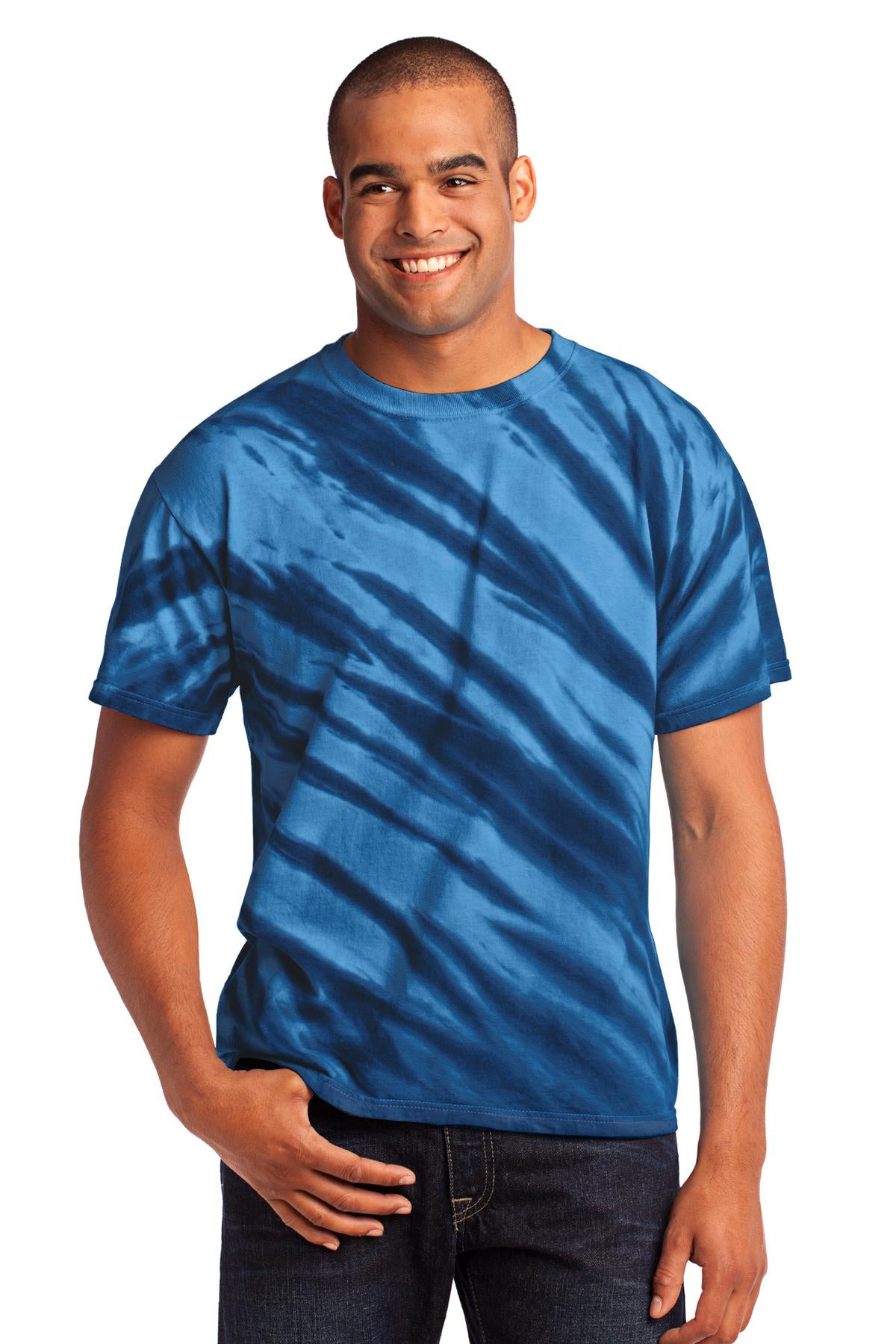 Port & CompanyÂ® - Tiger Stripe Tie-Dye Tee. PC148