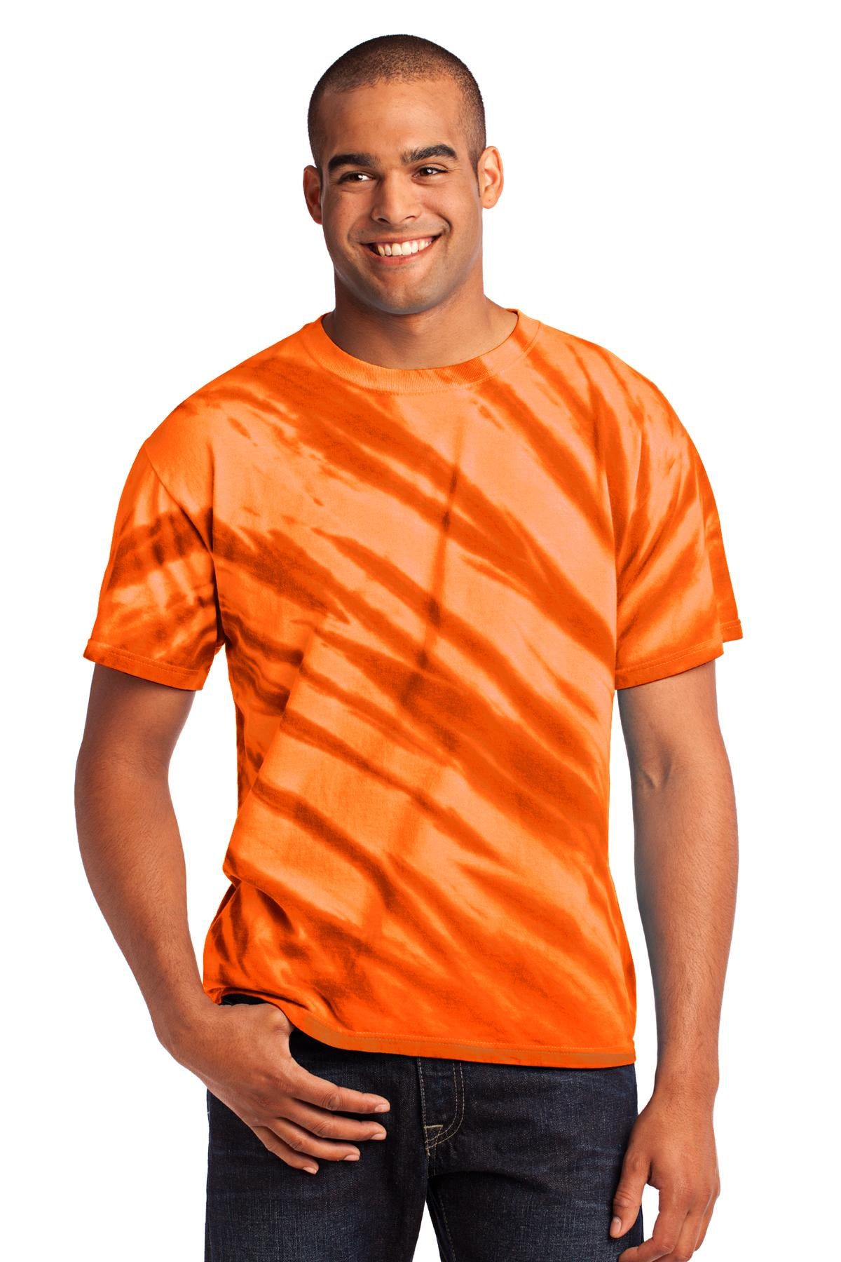 Port & CompanyÂ® - Tiger Stripe Tie-Dye Tee. PC148