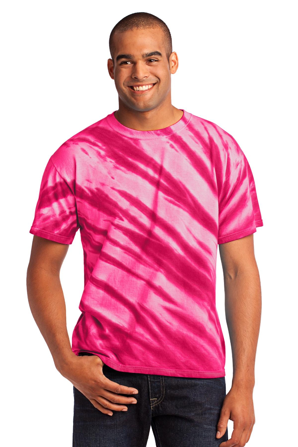 Port & CompanyÂ® - Tiger Stripe Tie-Dye Tee. PC148