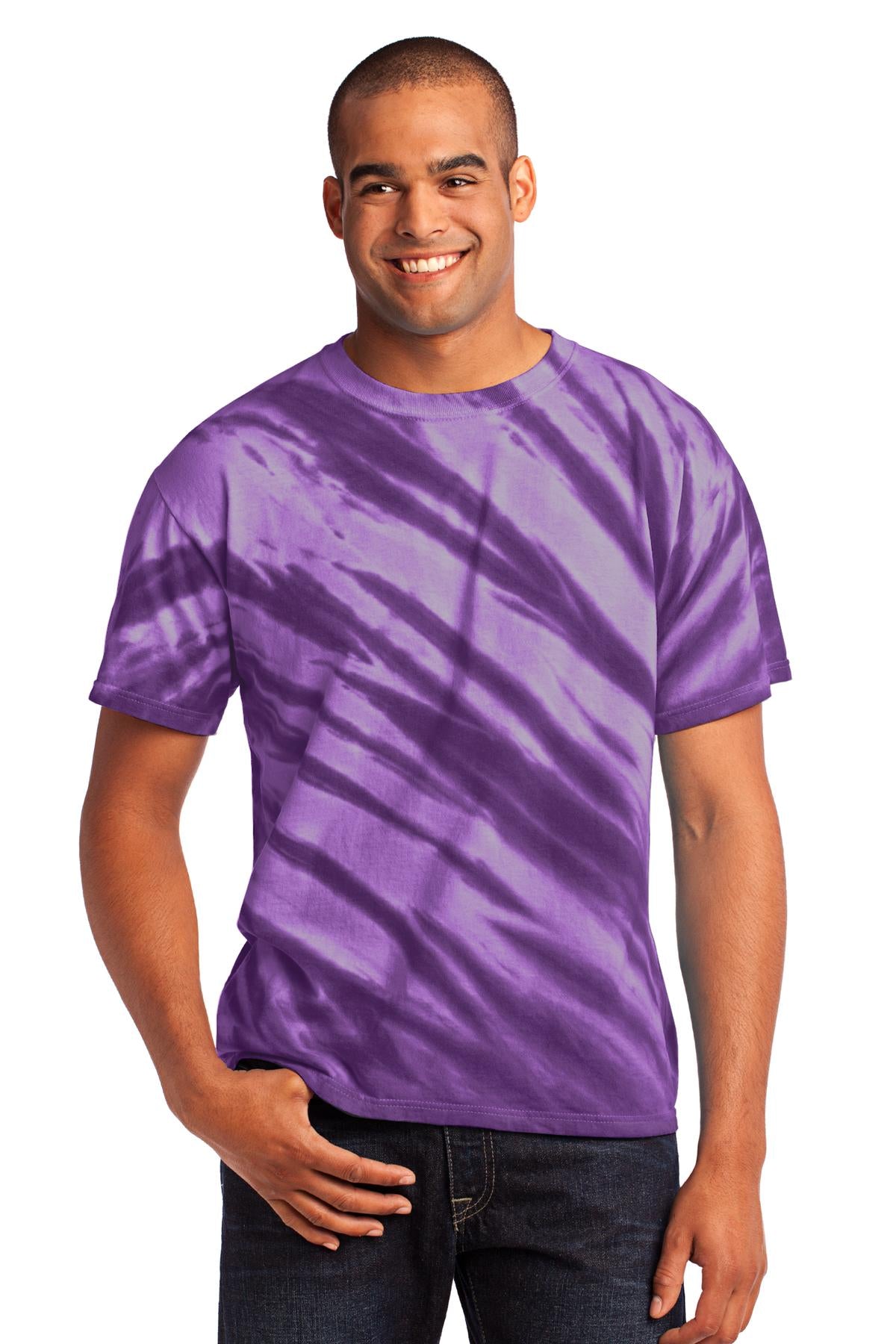 Port & CompanyÂ® - Tiger Stripe Tie-Dye Tee. PC148