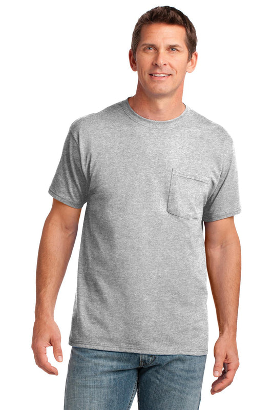 Port & CompanyÂ® Core Cotton Pocket Tee. PC54P