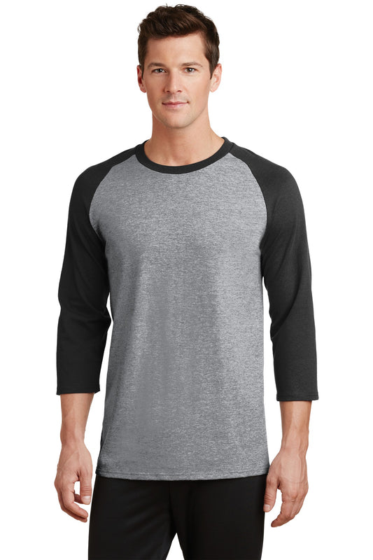 Port & CompanyÂ® Core Blend 3/4-Sleeve Raglan Tee. PC55RS