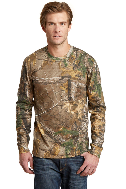 Russell Outdoors&#8482; RealtreeÂ® Long Sleeve Explorer 100% Cotton T-Shirt with Pocket. S020R