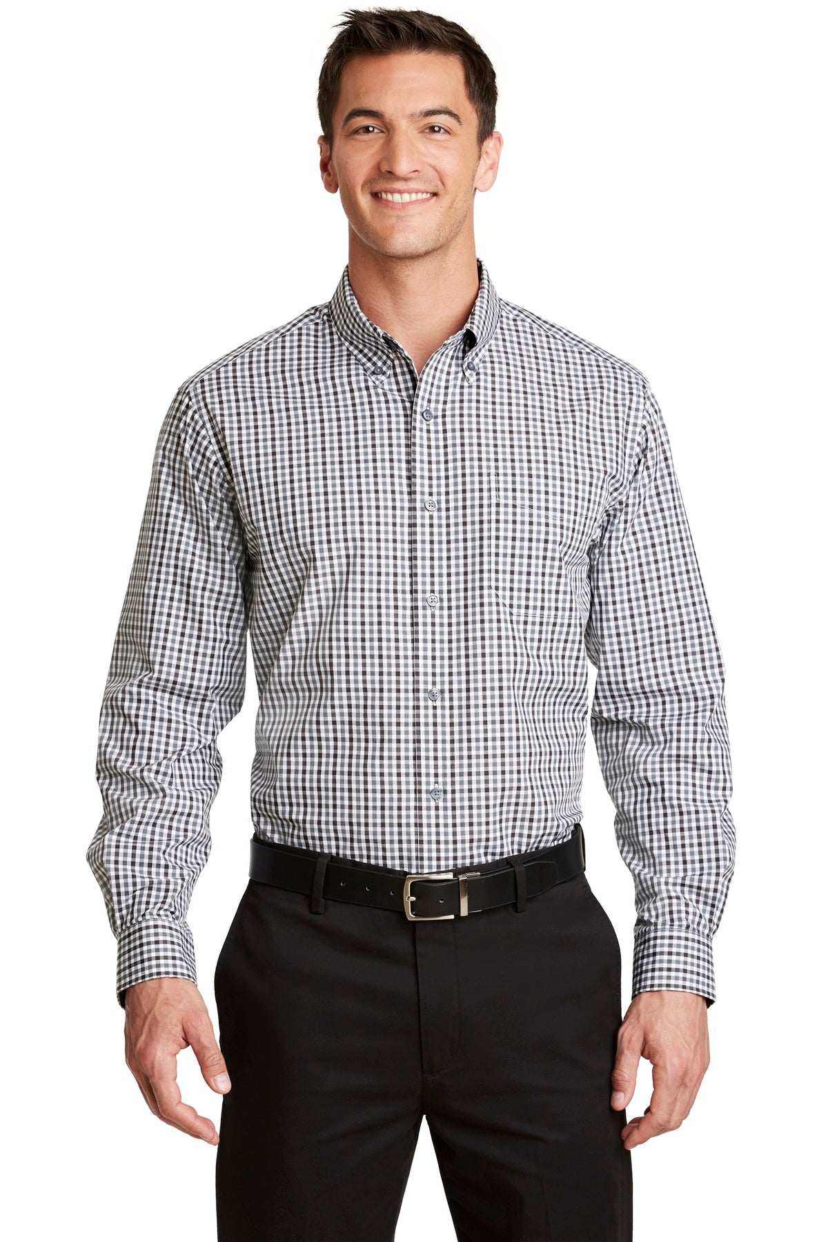 Port AuthorityÂ® Long Sleeve Gingham Easy Care Shirt. S654