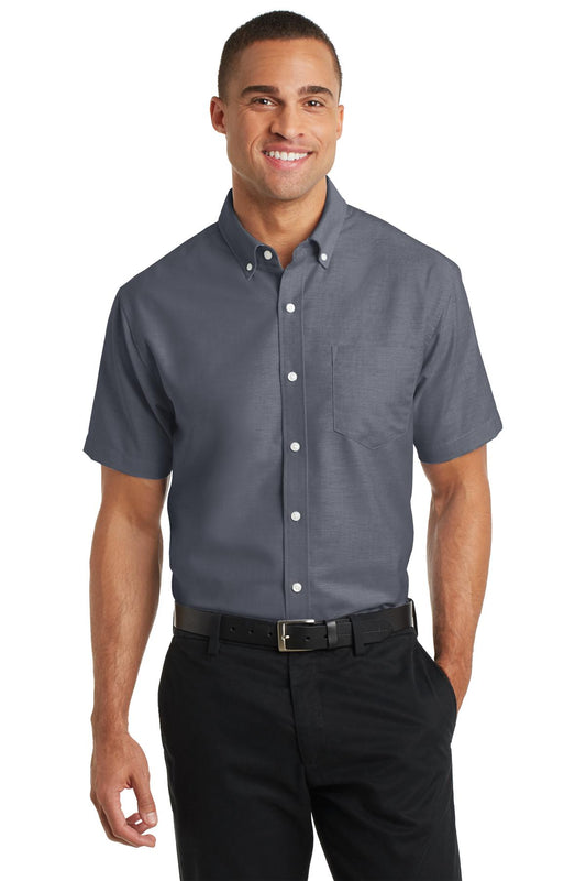 Port AuthorityÂ® Short Sleeve SuperProâ„¢ Oxford Shirt. S659