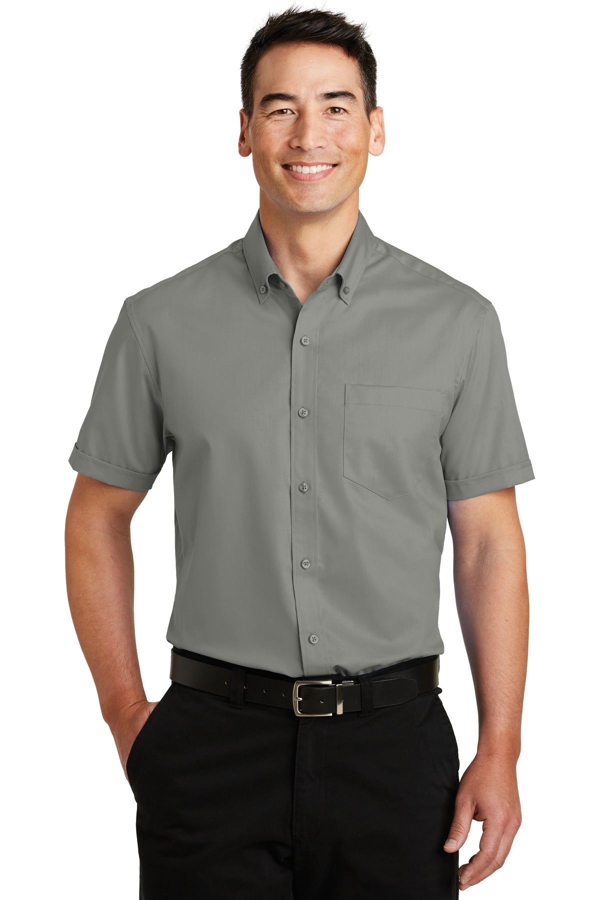 Port AuthorityÂ® Short Sleeve SuperProâ„¢ Twill Shirt. S664