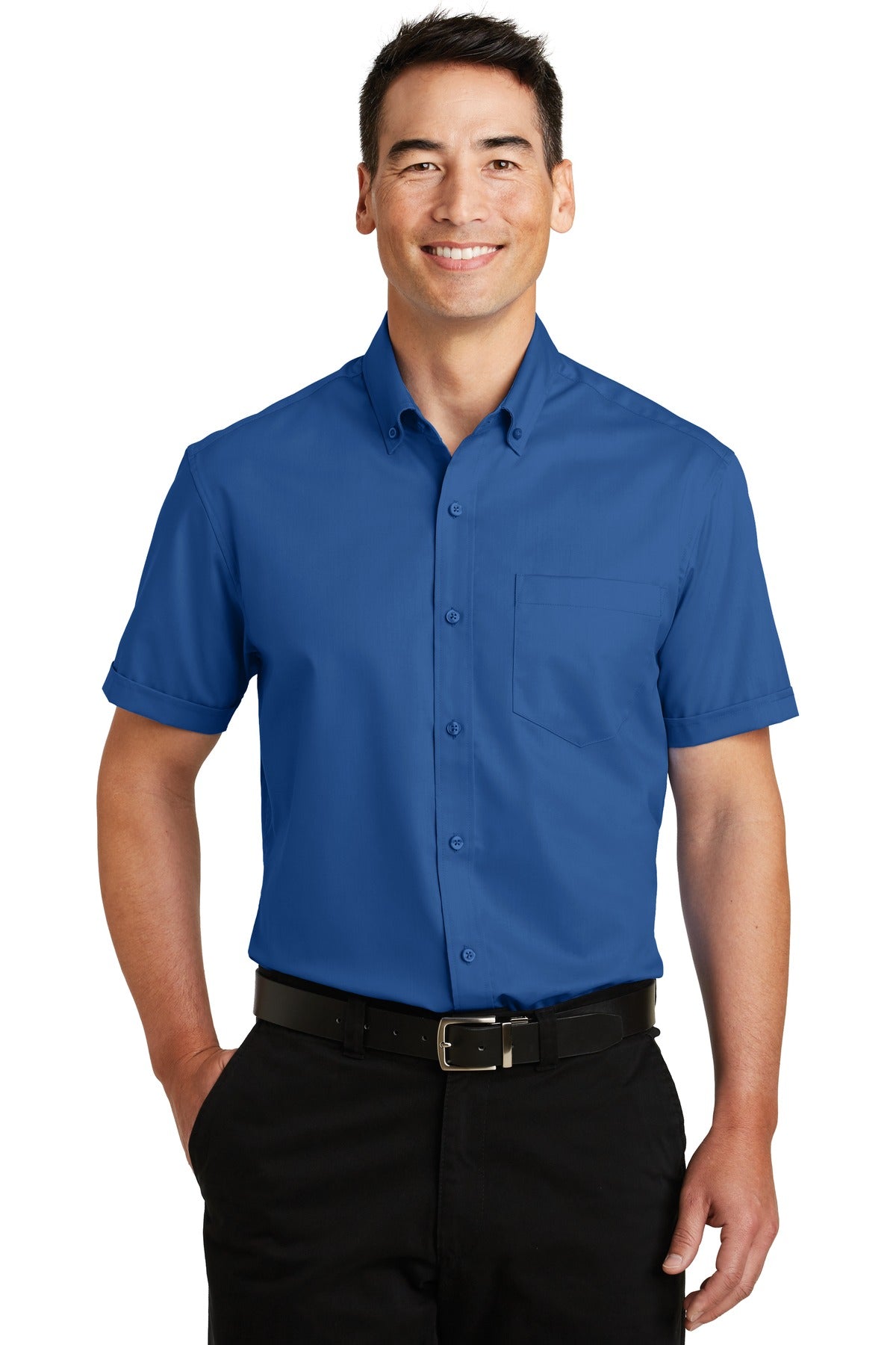 Port AuthorityÂ® Short Sleeve SuperProâ„¢ Twill Shirt. S664