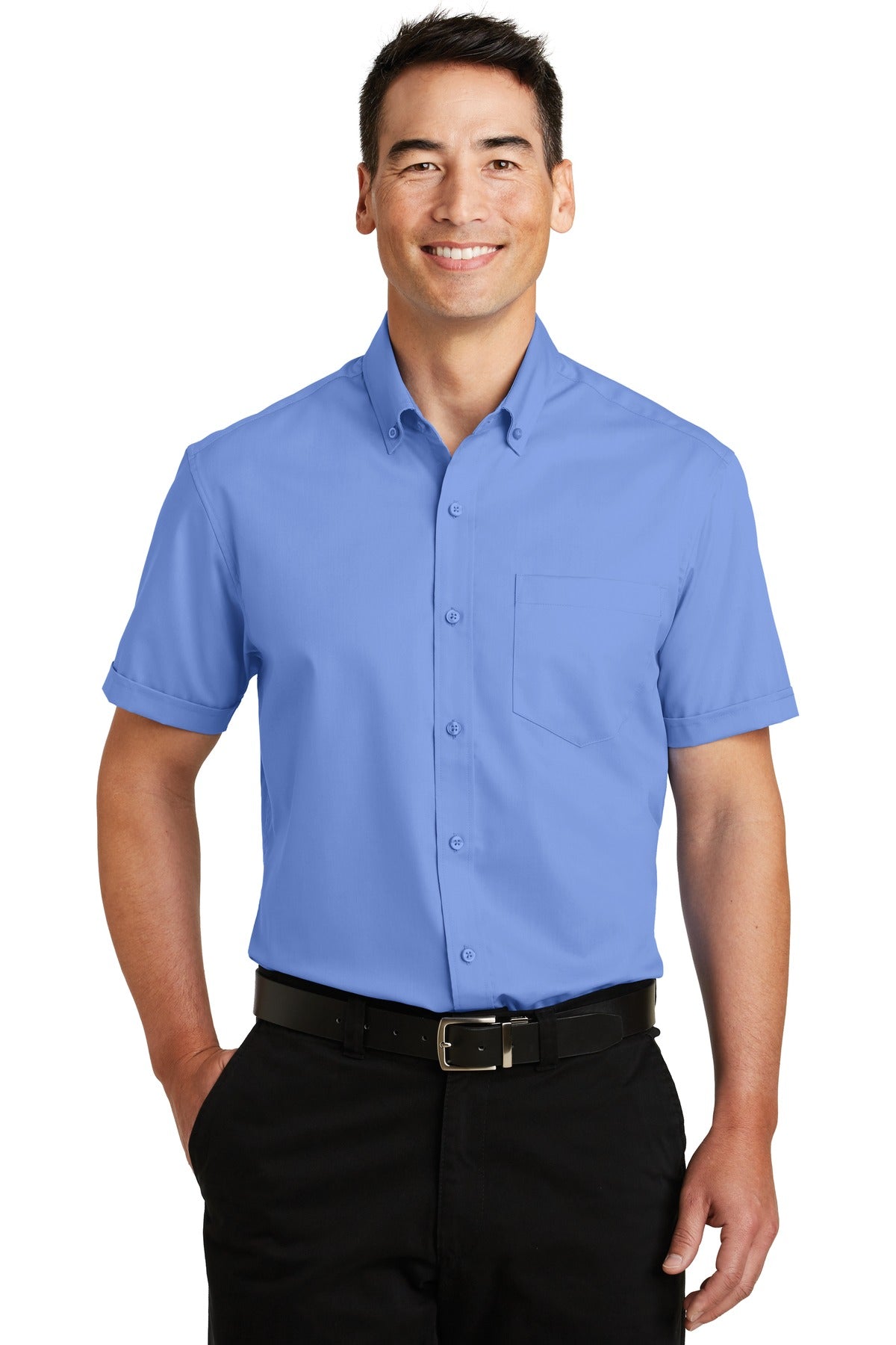 Port AuthorityÂ® Short Sleeve SuperProâ„¢ Twill Shirt. S664