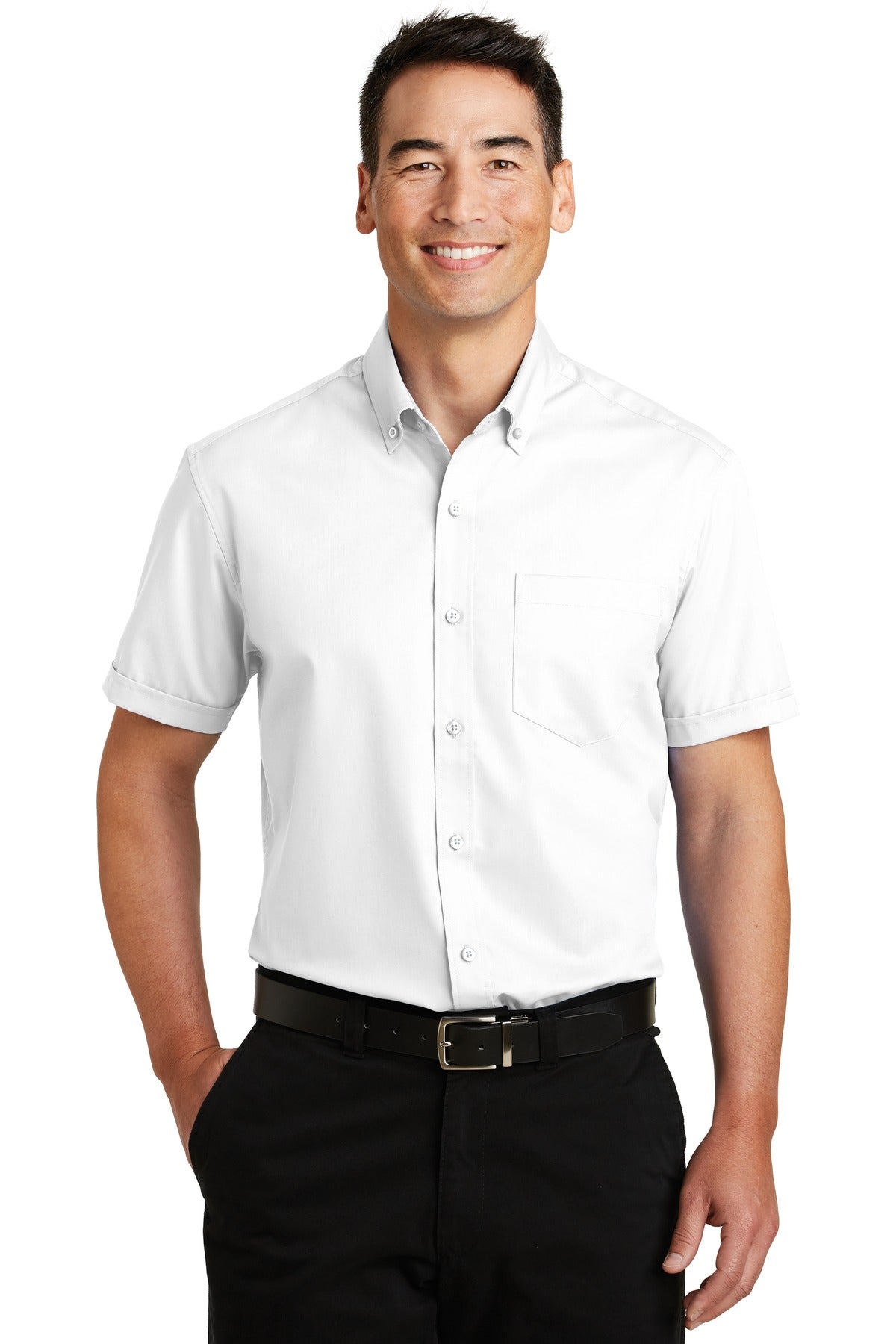 Port AuthorityÂ® Short Sleeve SuperProâ„¢ Twill Shirt. S664